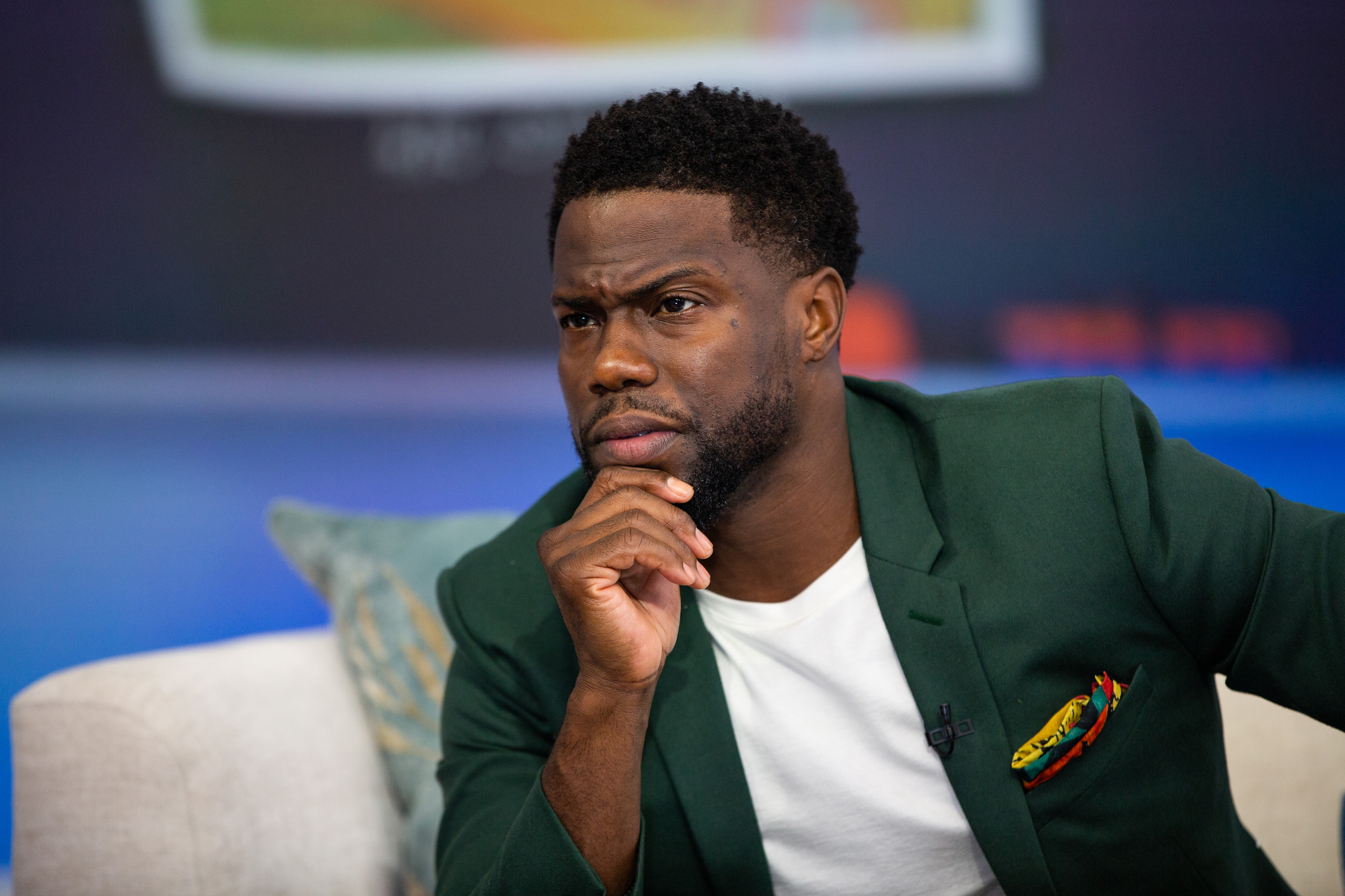 Kevin Hart pictured on The Today Show set on Thursday, September 27, 2018.