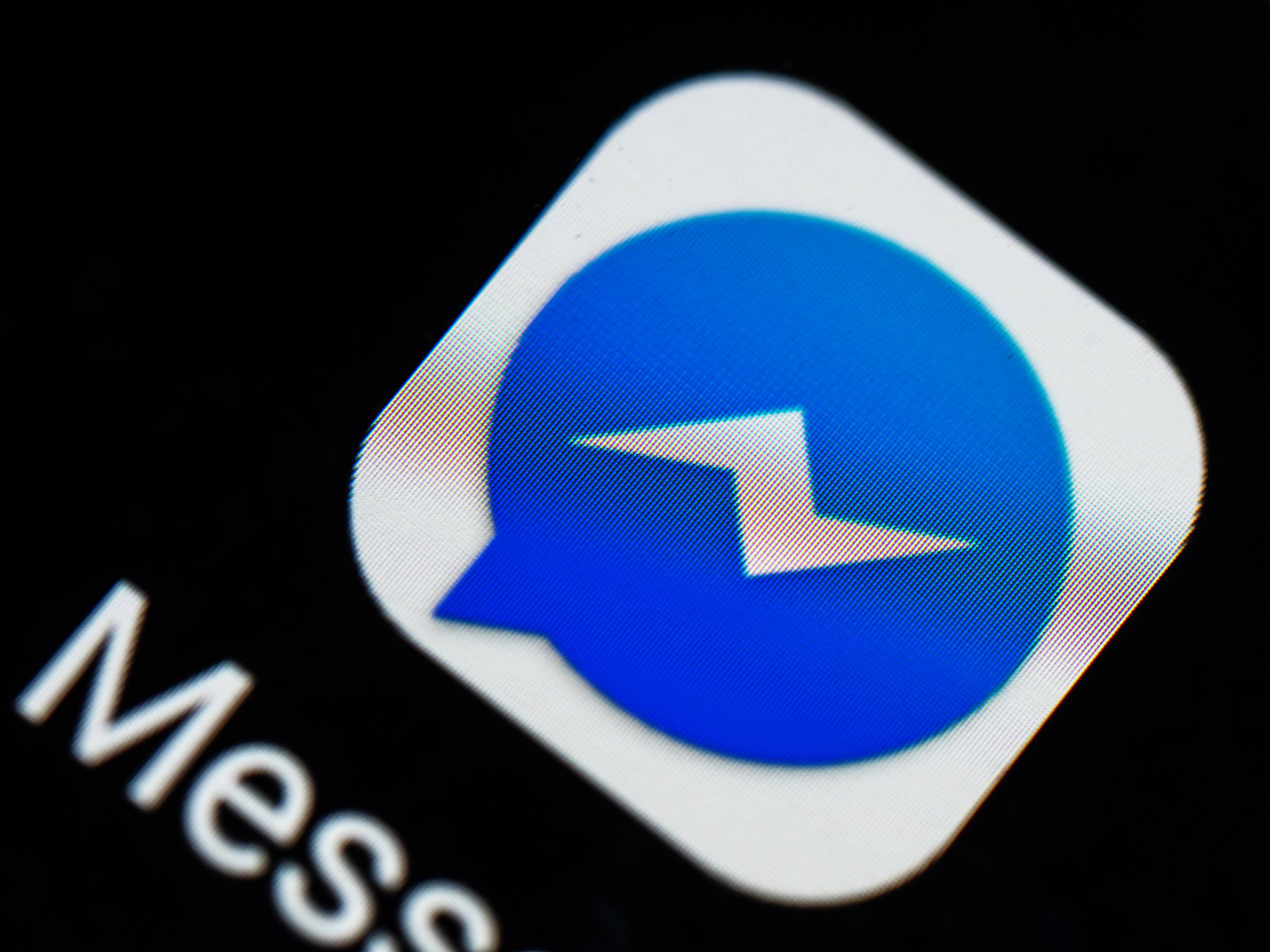 The Facebook Messenger logo seen displayed on a smart phone
