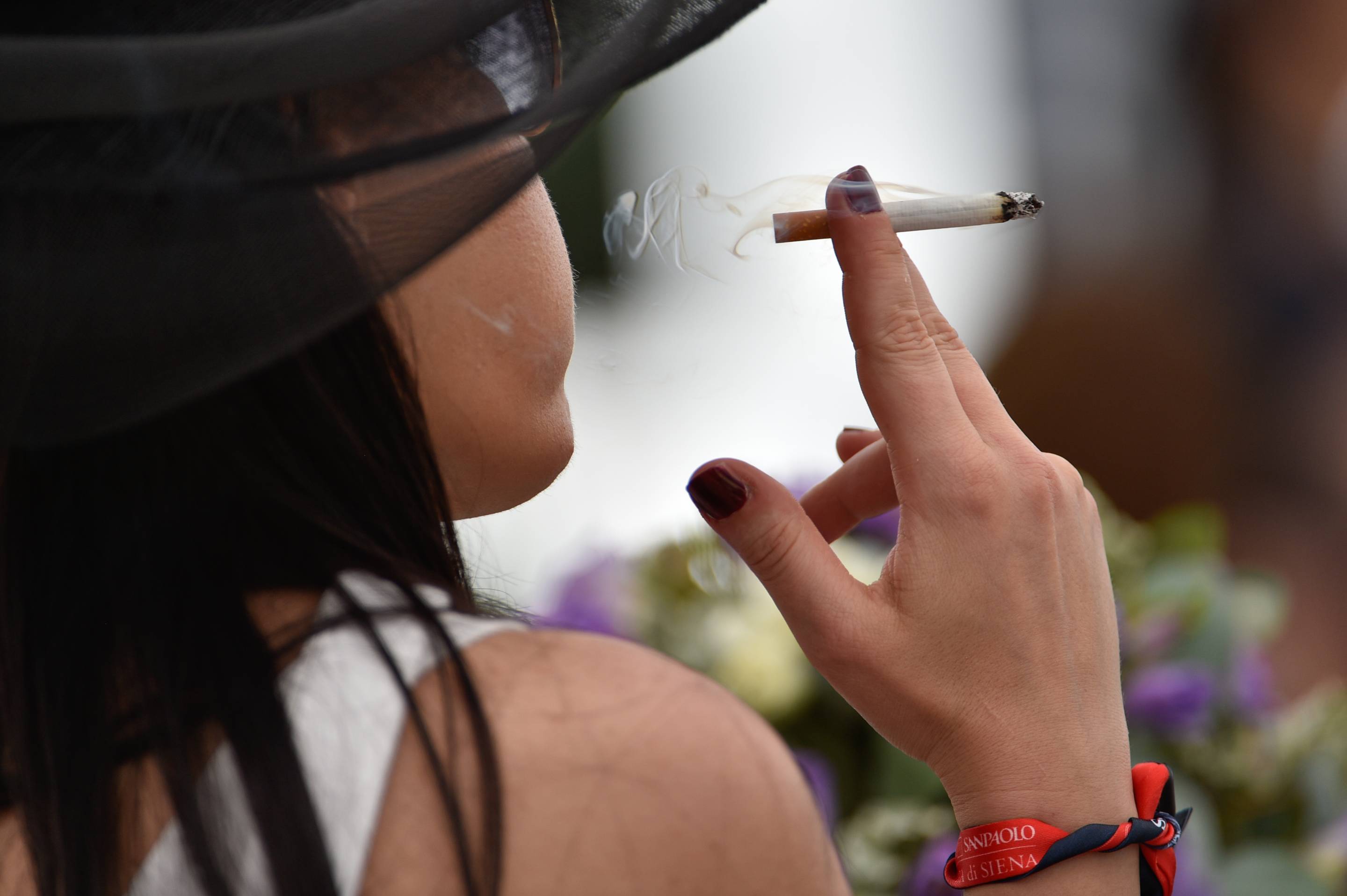 woman smoking