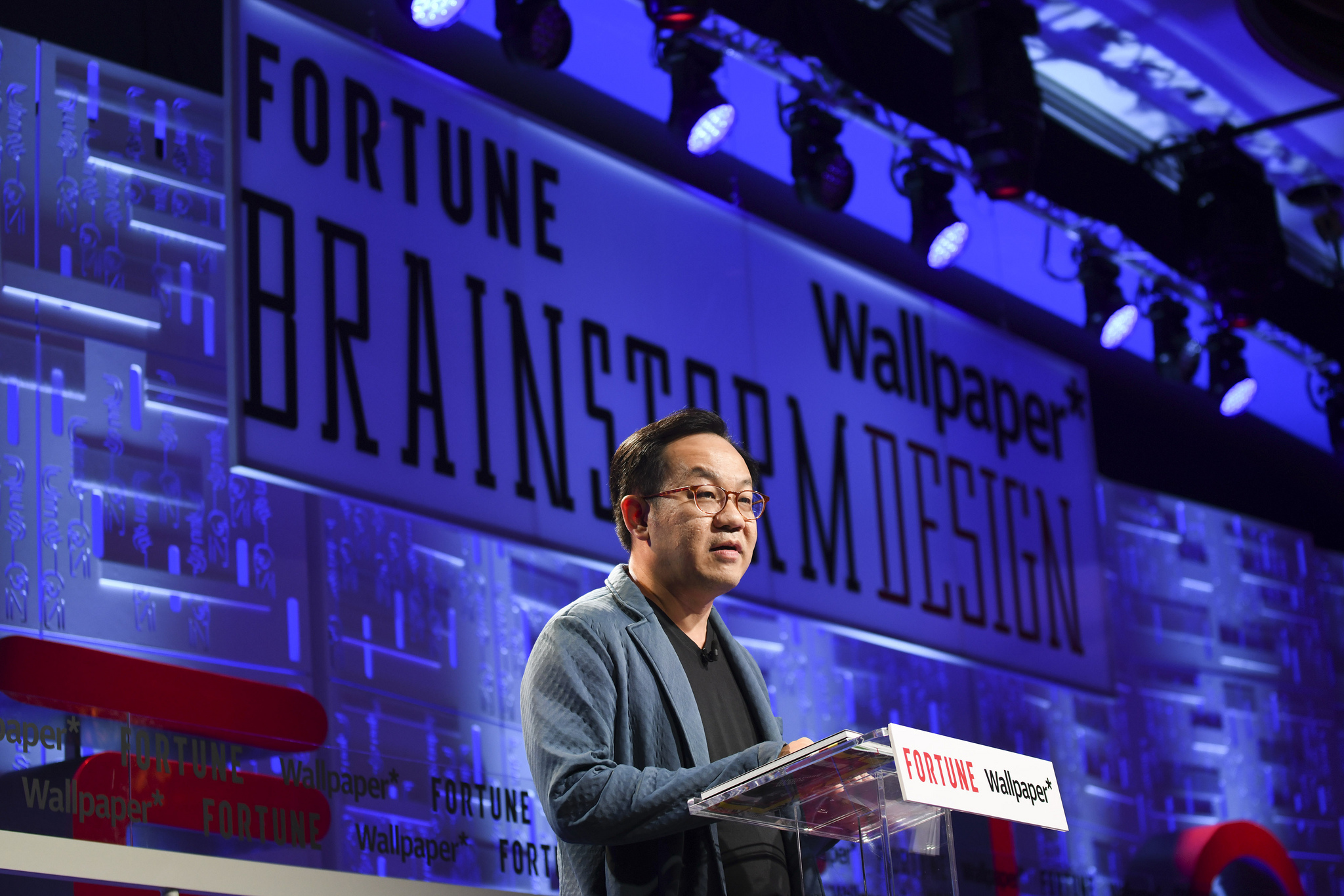 Mark Wee, executive director of the DesignSingapore Council, speaking at the 2019 Fortune Brainstorm Design conference in Singapore.
