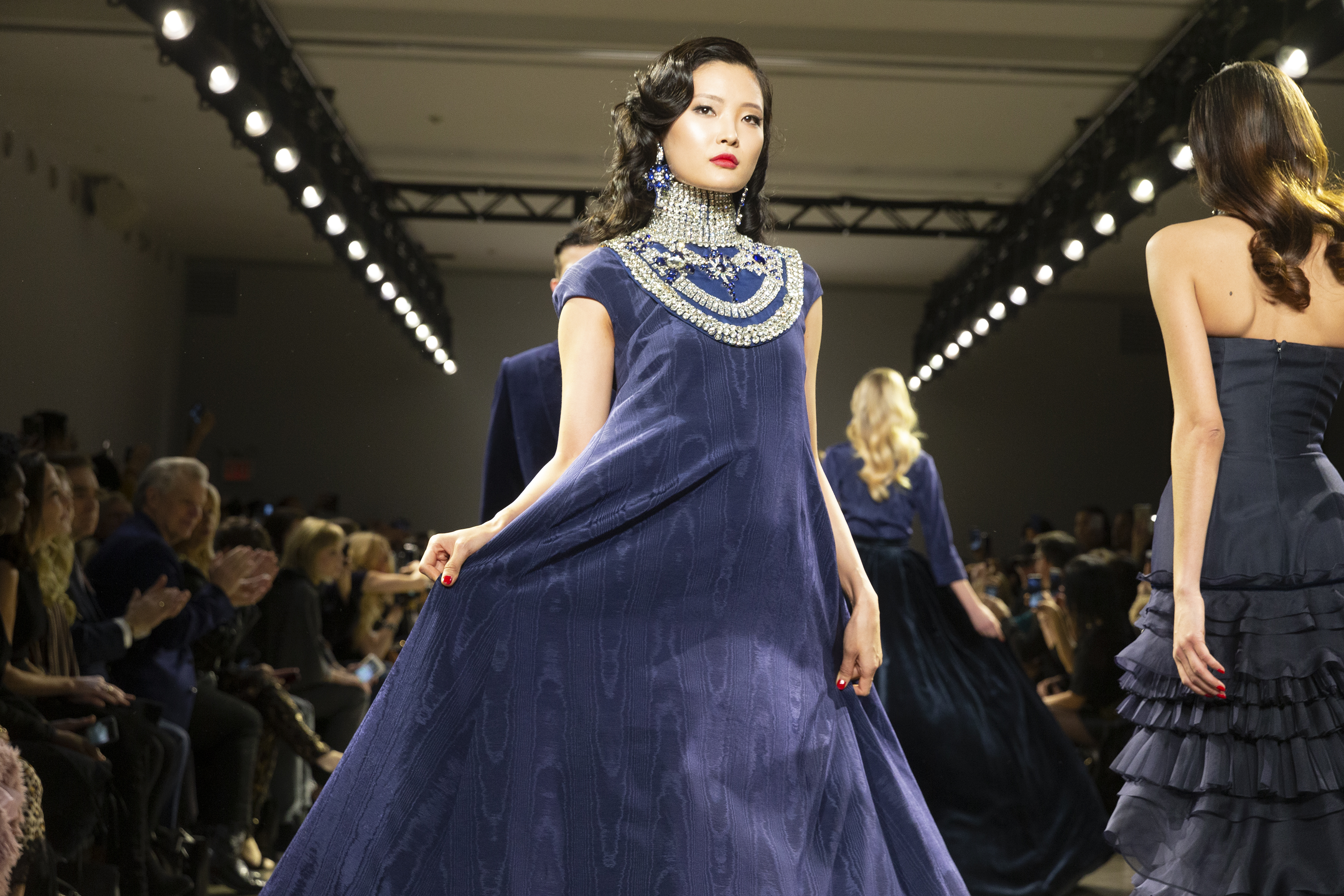 Model walks runway for Zang Toi Fall/Winter collection