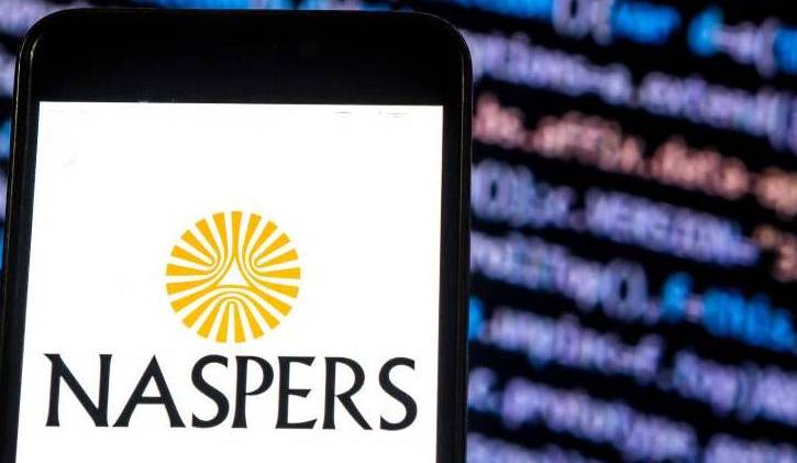 Naspers Media company logo seen displayed on smart phone