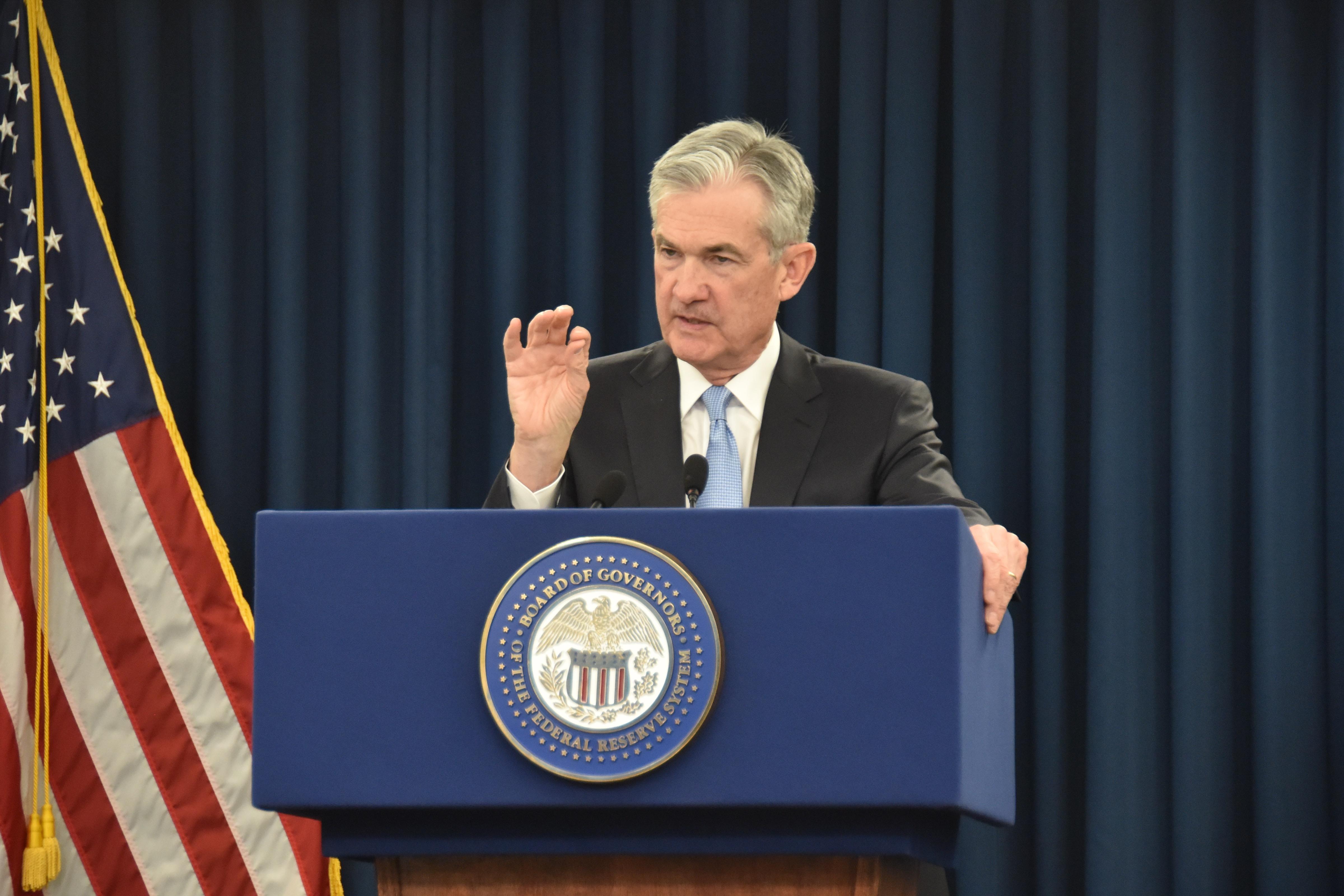 U.S. Federal Reserve Chairman Jerome Powell Holds News Conference