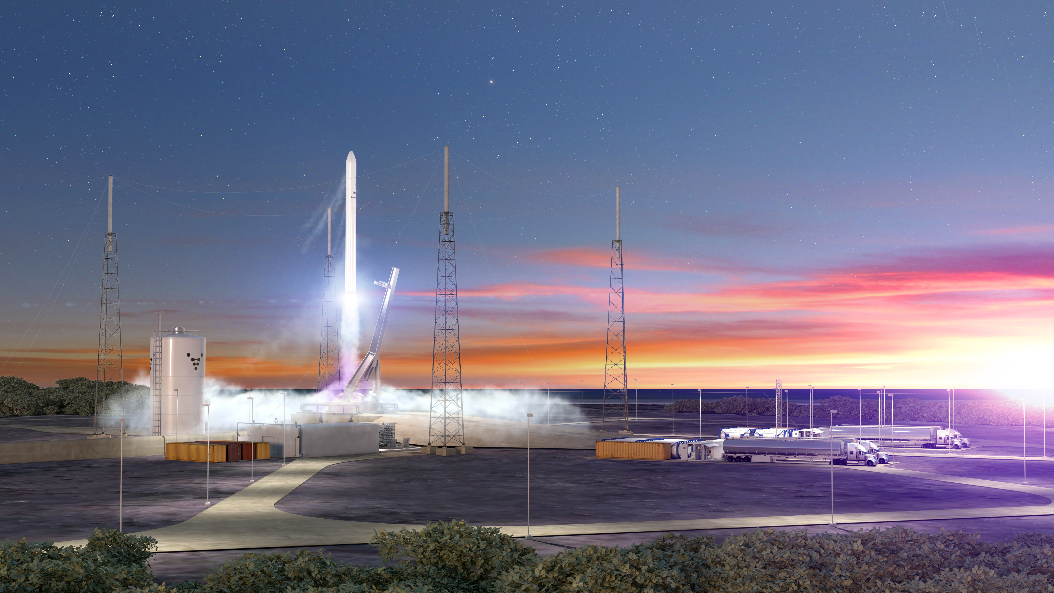 A rocket made with Relativity Space's 3D-printing technology.