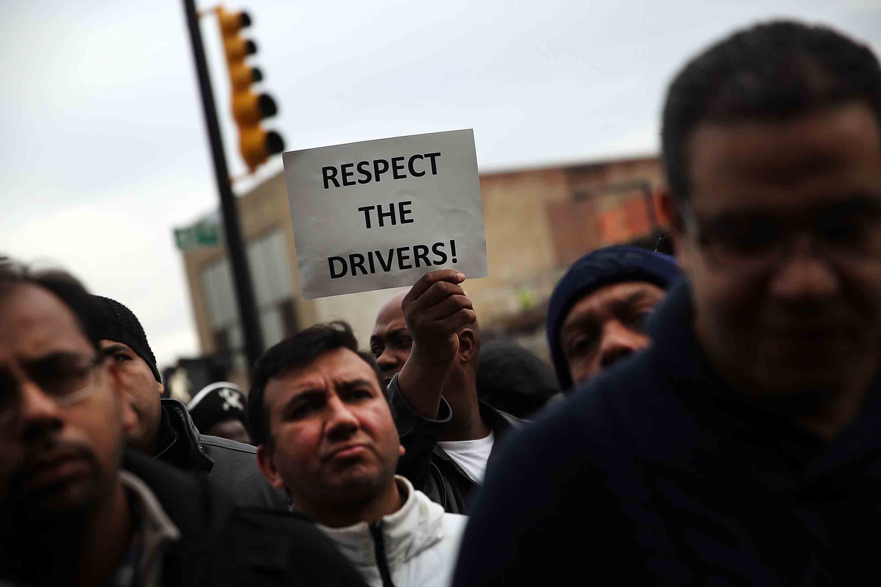 New York Uber Drivers Protest Uber IPO