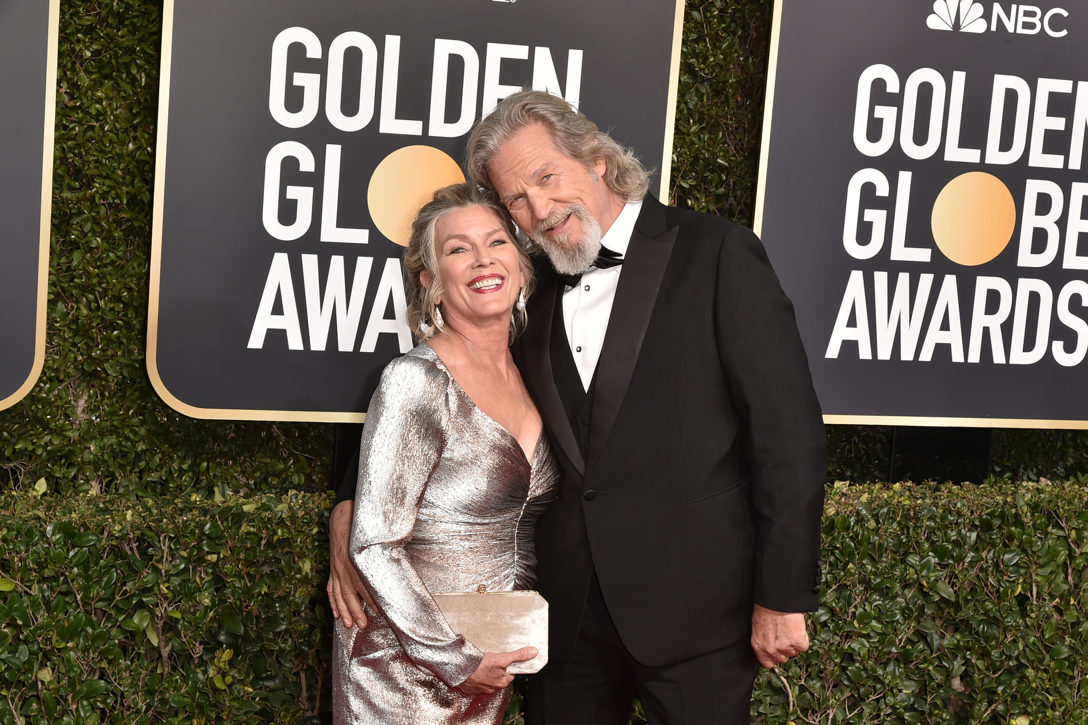 Jeff Bridges with Susan Gaston at the Golden Globes, 2019