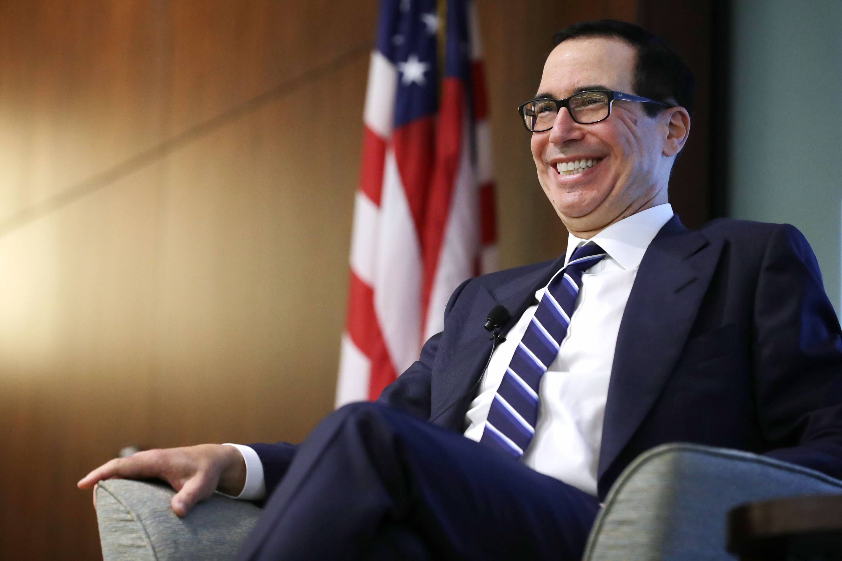 Treasury Secretary Steven Mnuchin Attends Conference On Fintech And The Future Of Banking