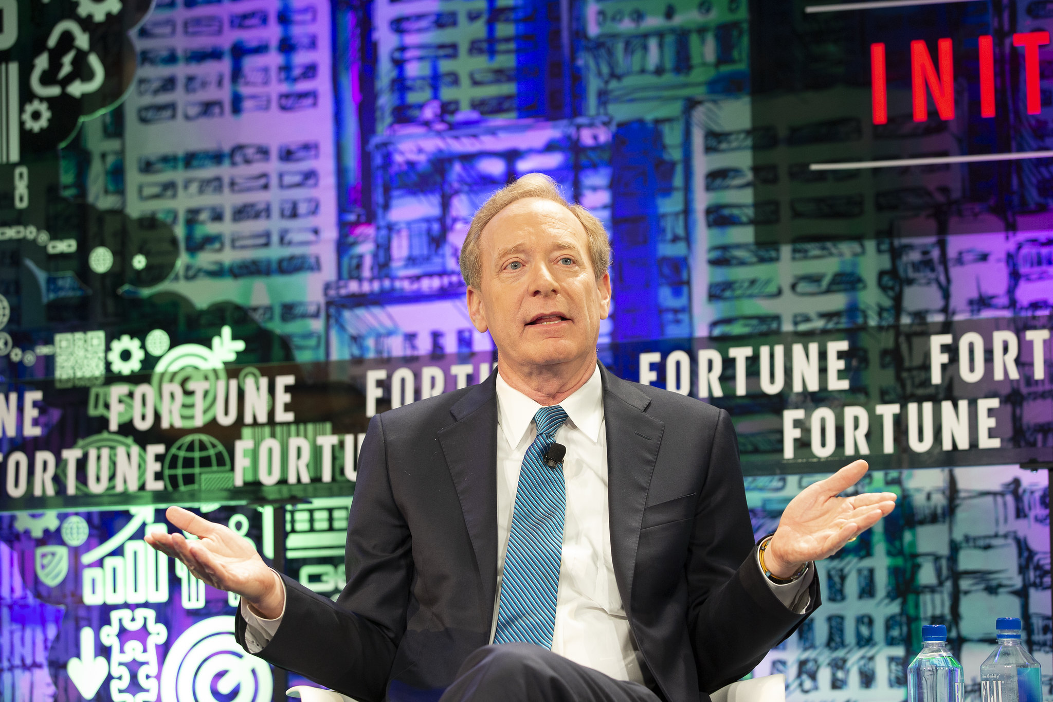 Microsoft president Brad Smith speaking at the 2019 Fortune CEO Initiative in New York City.