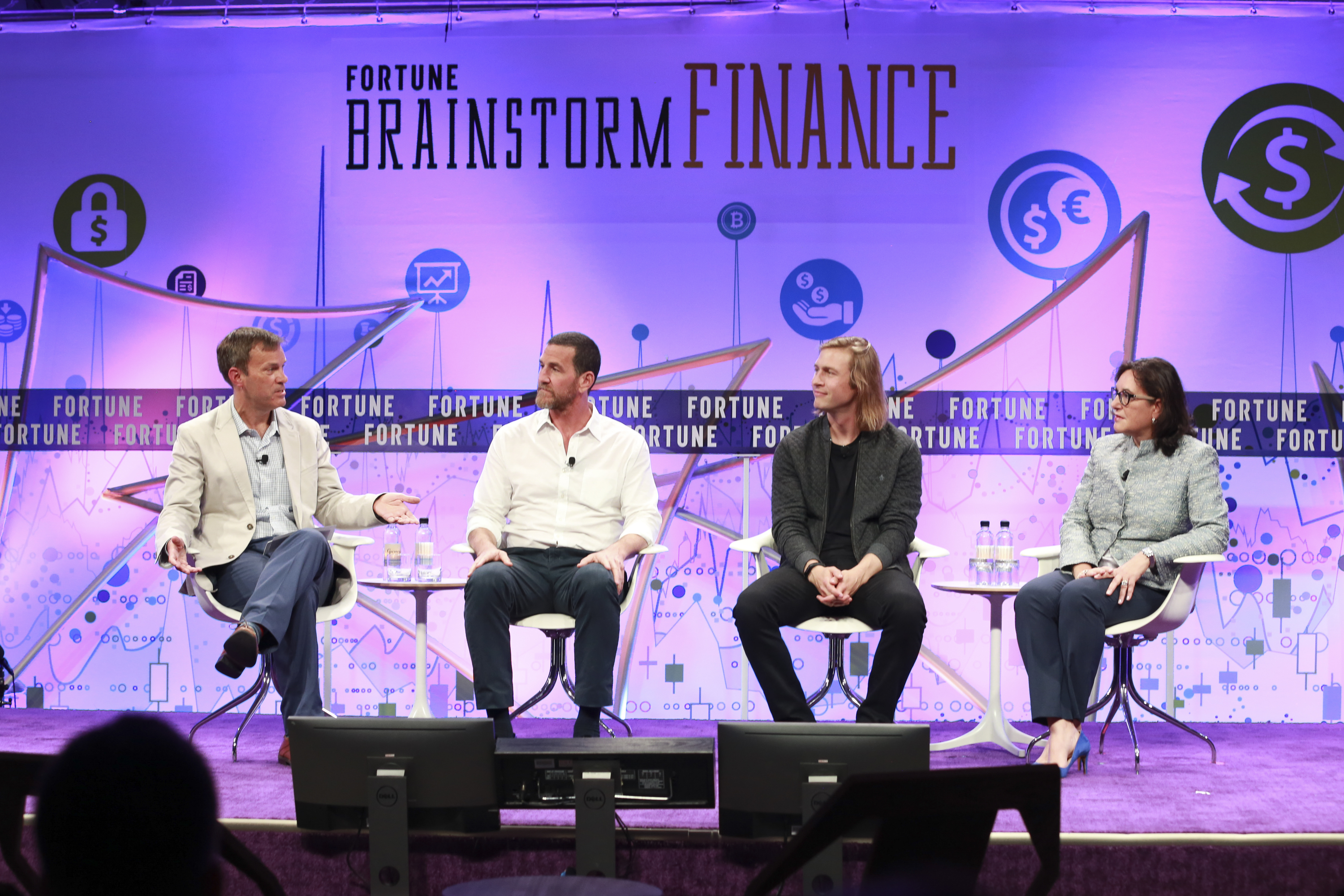 WALL STREET VS. SILICON VALLEY: WHERE WILL INNOVATION COME FROM? A common criticism of big banks is that they can’t innovate as fast as smaller, more nimble startups—and yet they have far more capital to invest in tech. A discussion between a “unicorn” founder who counts top banks as clients, a Wall Streeter tasked with transformation, and the head of the personal finance startup so hot that Goldman Sachs bought it.Adam Dell, Head of Product, Marcus by Goldman Sachs; Founder and CEO, Clarity MoneyZach Perret, Co-founder and CEO, PlaidSigal Zarmi, Managing Director and Head, Technology Transformation, Morgan StanleyModerator: Matt Heimer, FORTUNE Photography by Rebecca Greenfield/Fortune