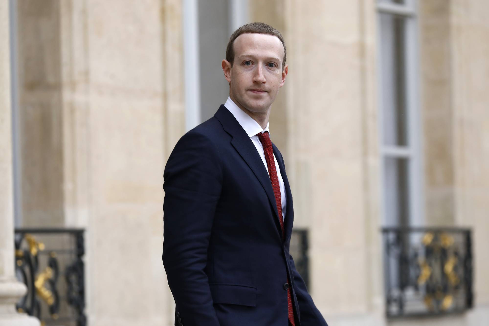 President Macron Meets Facebook's Mark Zuckerberg