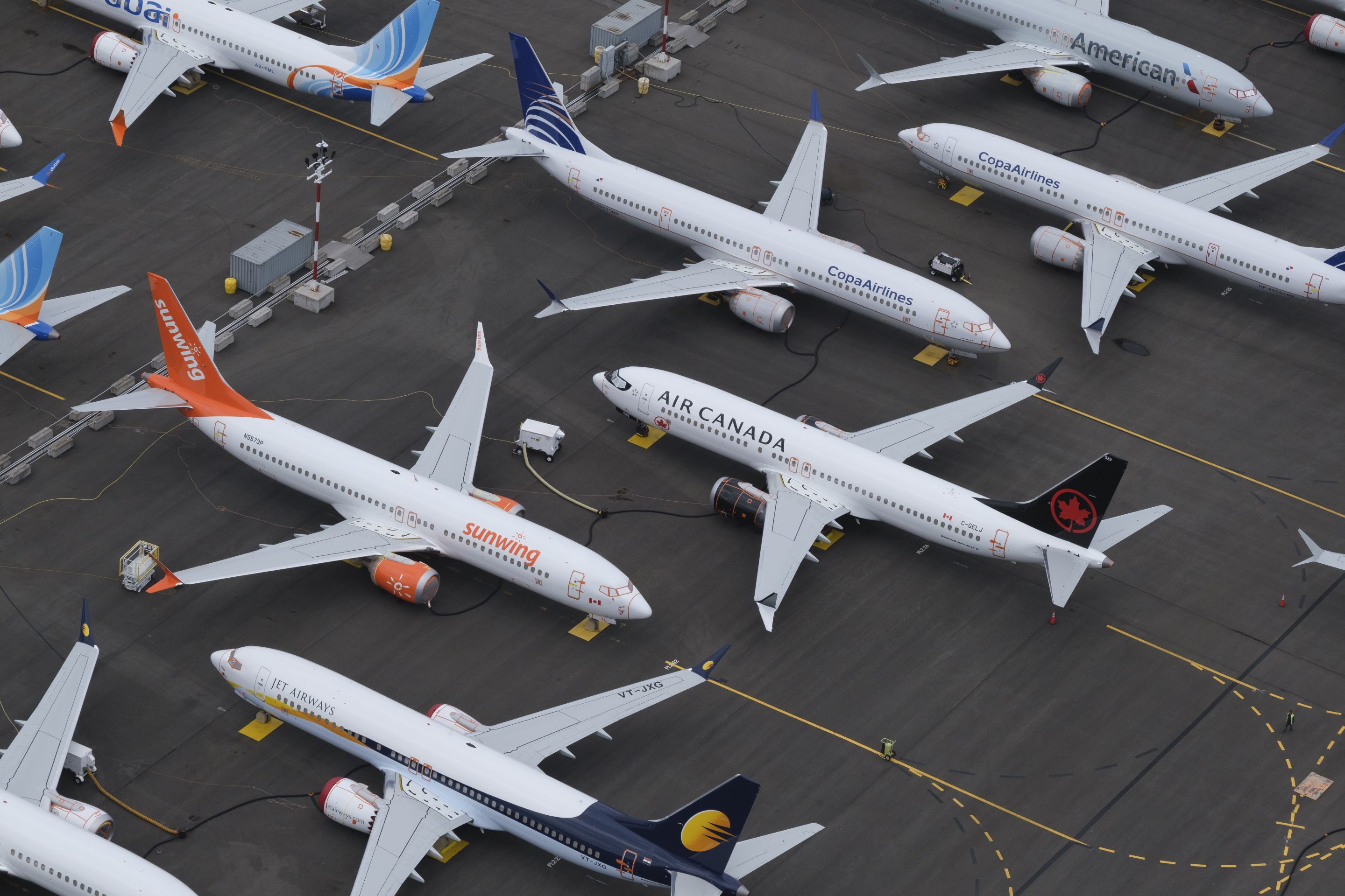 Grounded Boeing 737 MAX Planes