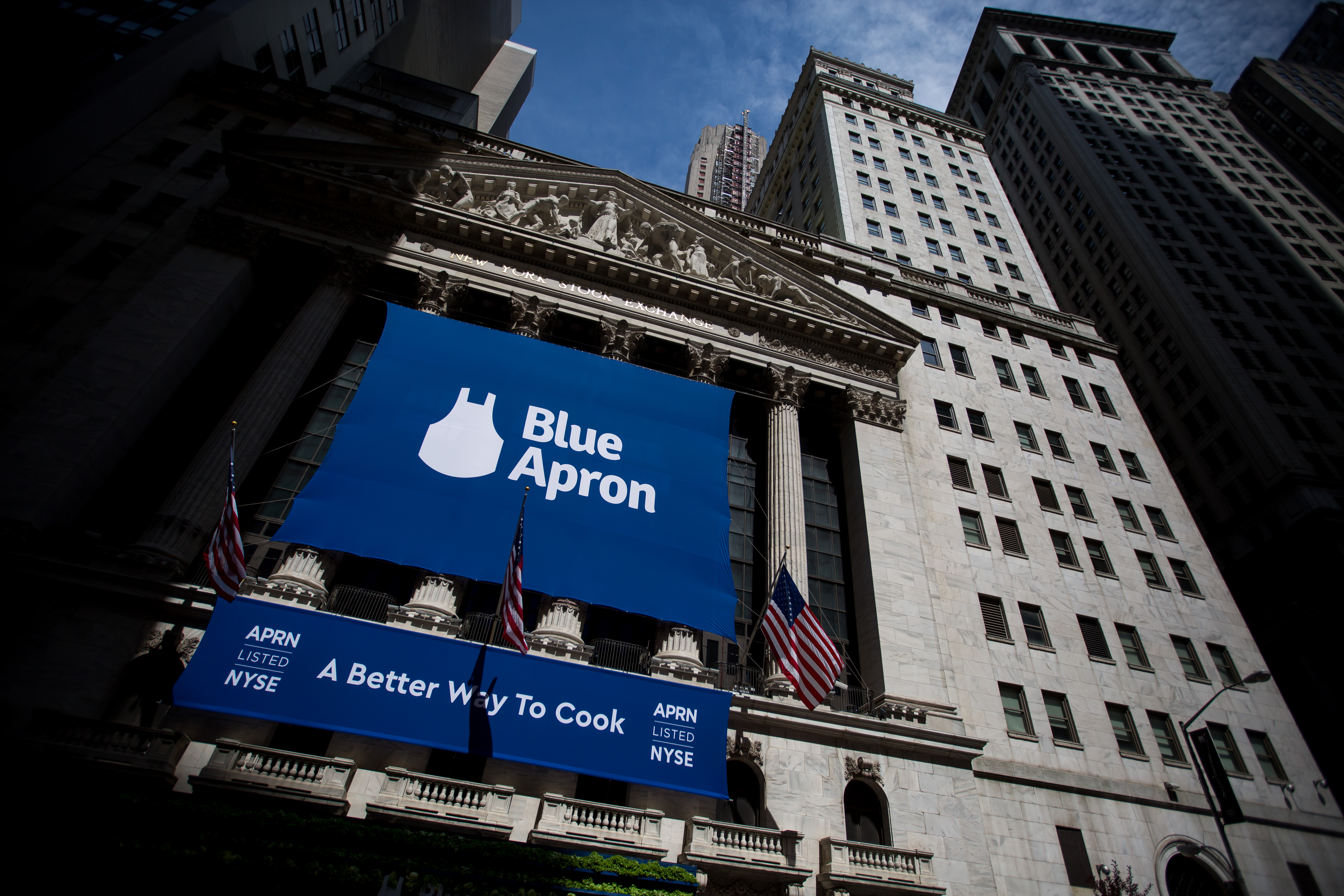 Blue Apron lists on the NYSE