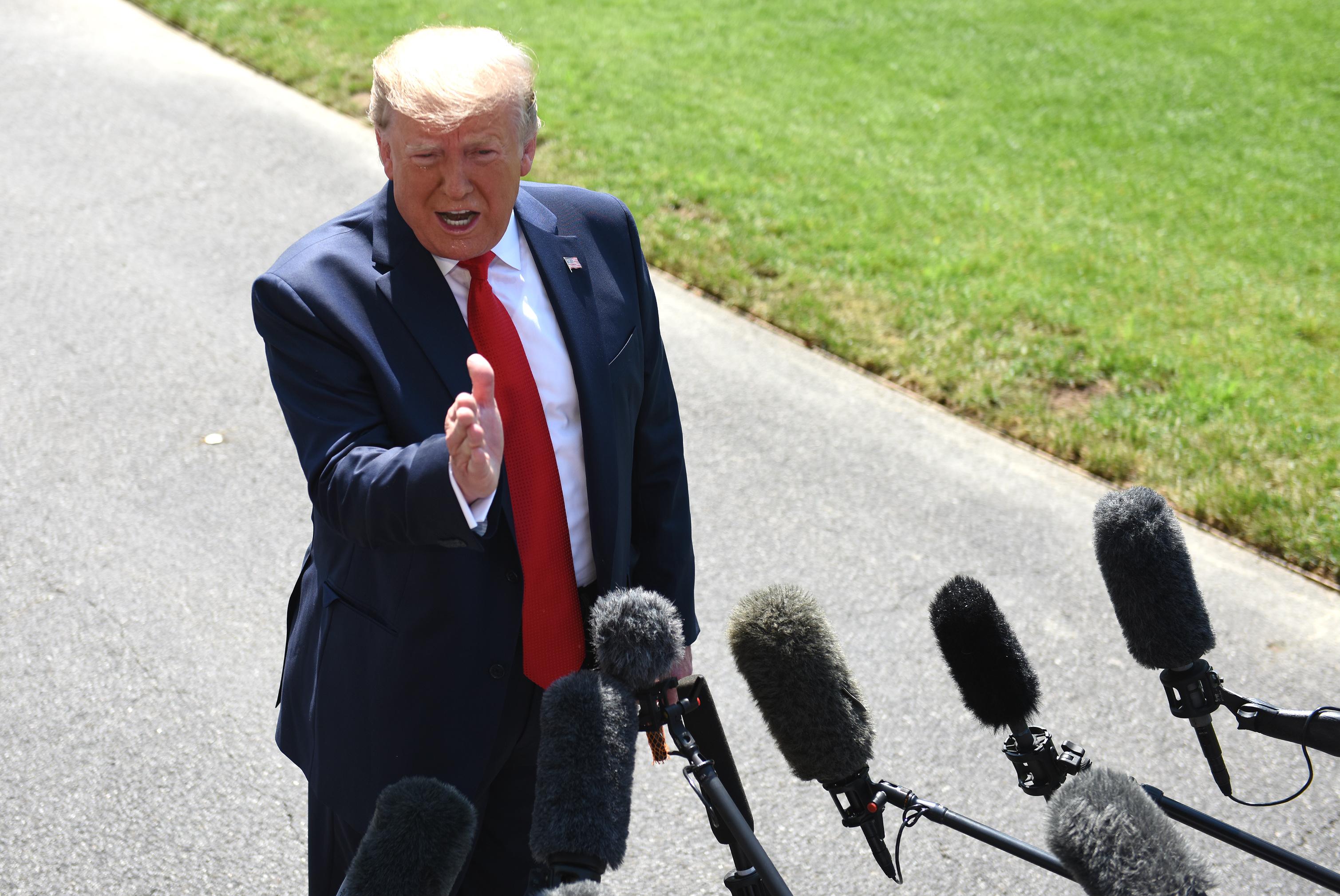 President Trump Departs White House For New Jersey