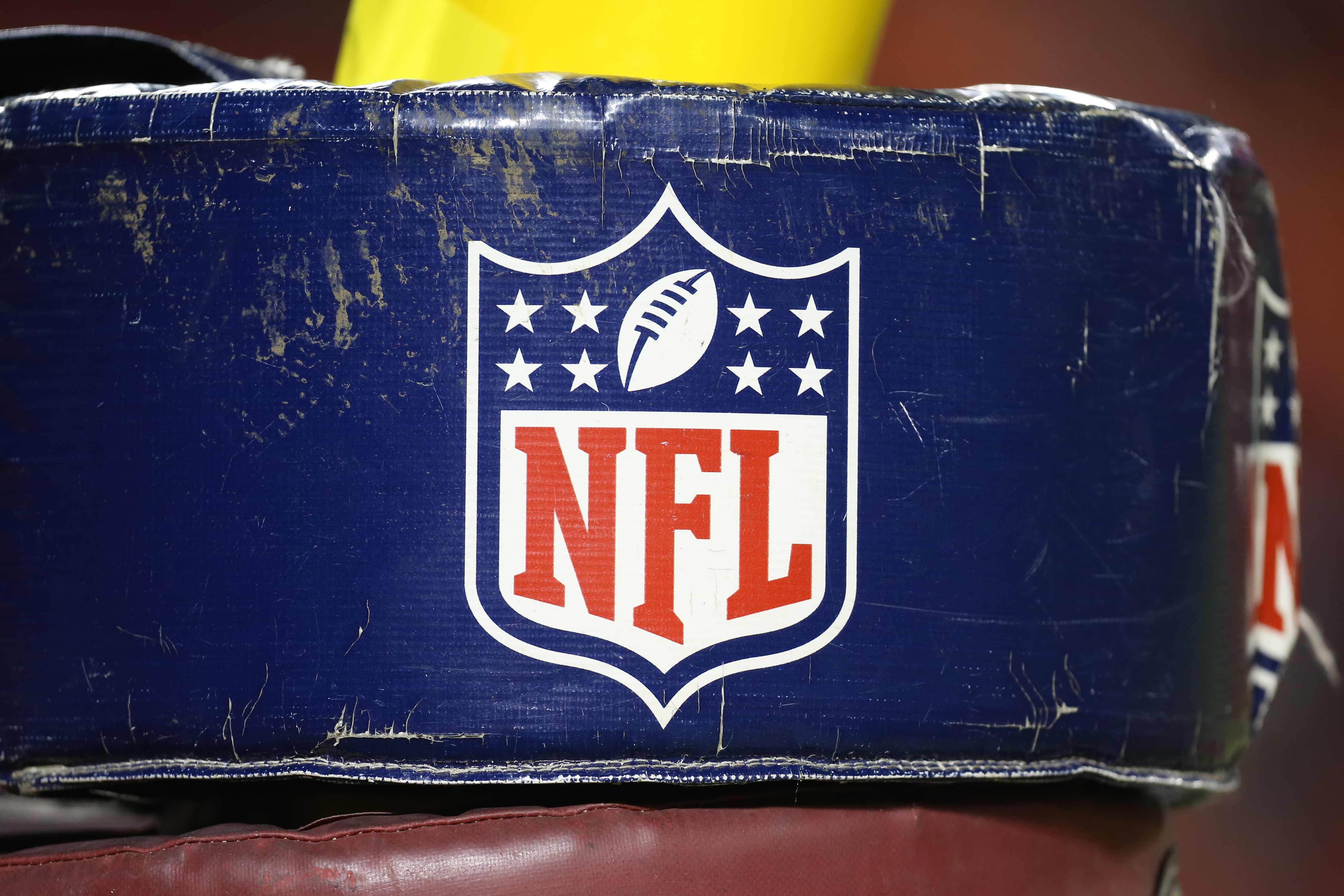 KANSAS CITY, MO - DECEMBER 13: A view of the NFL logo on the goal post before an NFL game between the Los Angeles Chargers and Kansas City Chiefs on December 13, 2018 at Arrowhead Stadium in Kansas City, MO. (Photo by Scott Winters/Icon Sportswire via Getty Images)
