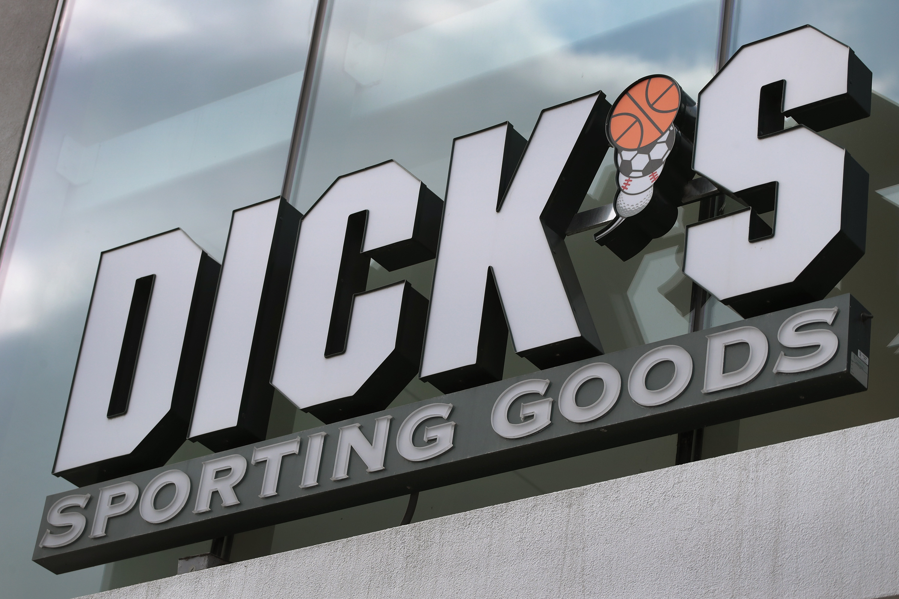 CHICAGO, IL - FEBRUARY 28:  A sign hangs outside of a Dick's Sporting Goods store on February 28, 2018 in Chicago, Illinois. Citing the recent shooting at Stoneman Douglas School in Parkland, Florida, the sporting goods retailer announced today that it would no longer sell firearms to anyone under 21 years of age, no longer sell high capacity magazines, and would no longer sell assault-style rifles at any company owned stored.  (Photo by Scott Olson/Getty Images)