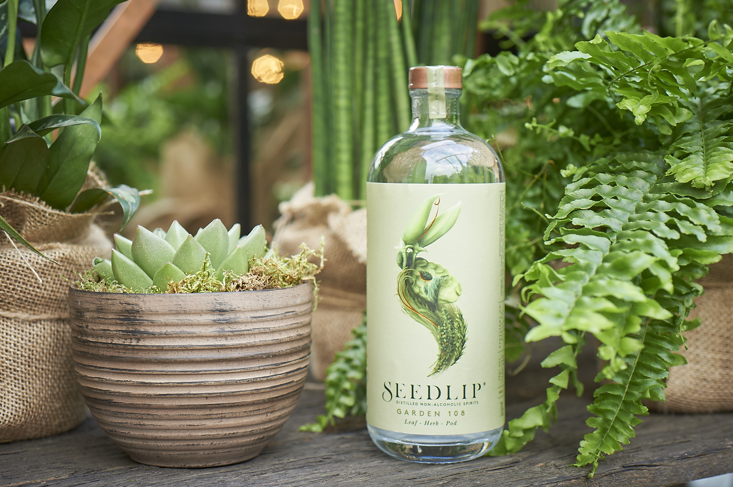 Seedlip's Garden 108, a non-alcoholic spirit crafted to reflect and celebrate the English countryside.