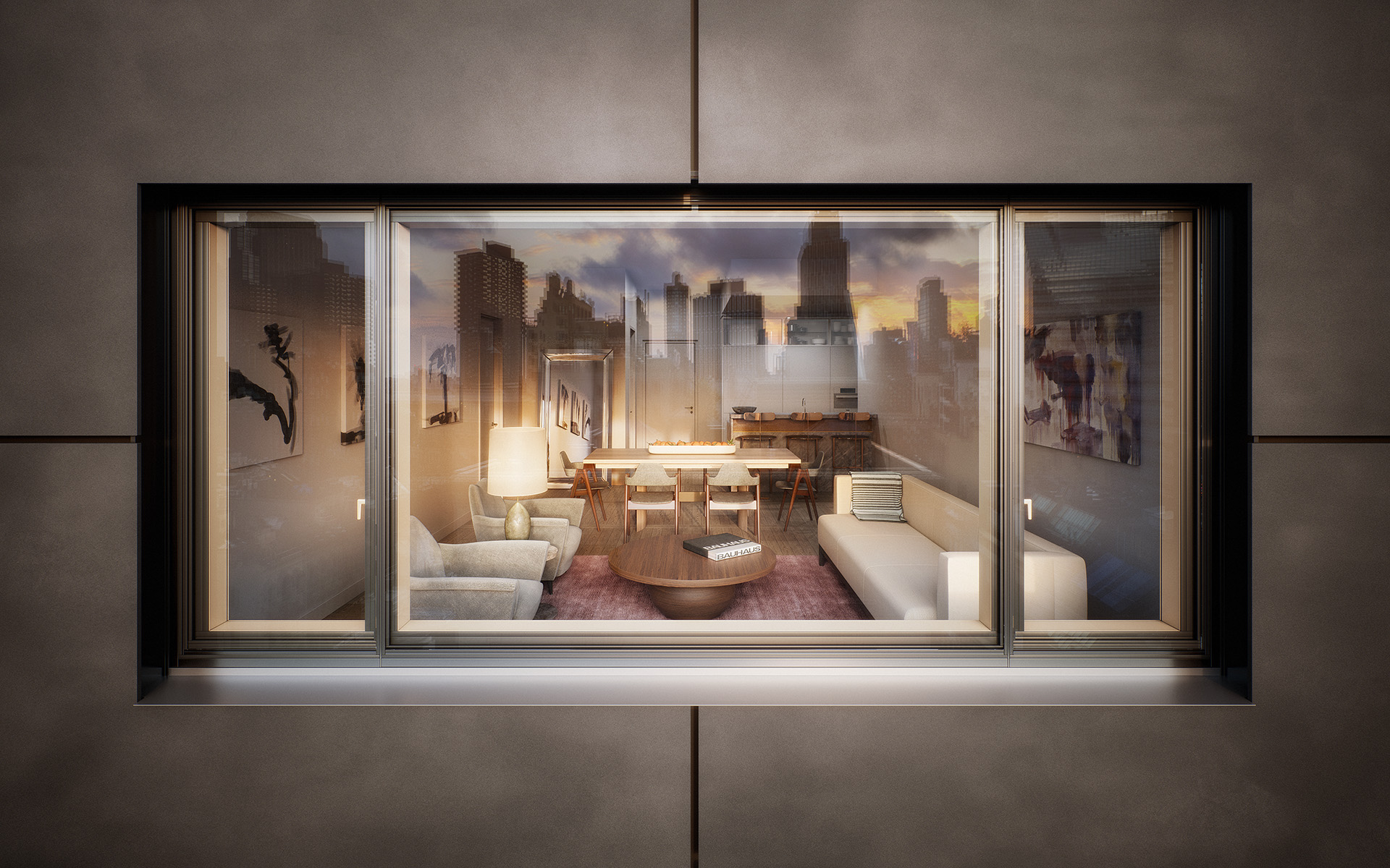 A rendering of 30 Warren, a luxury apartment building in Manhattan's Tribeca neighborhood.