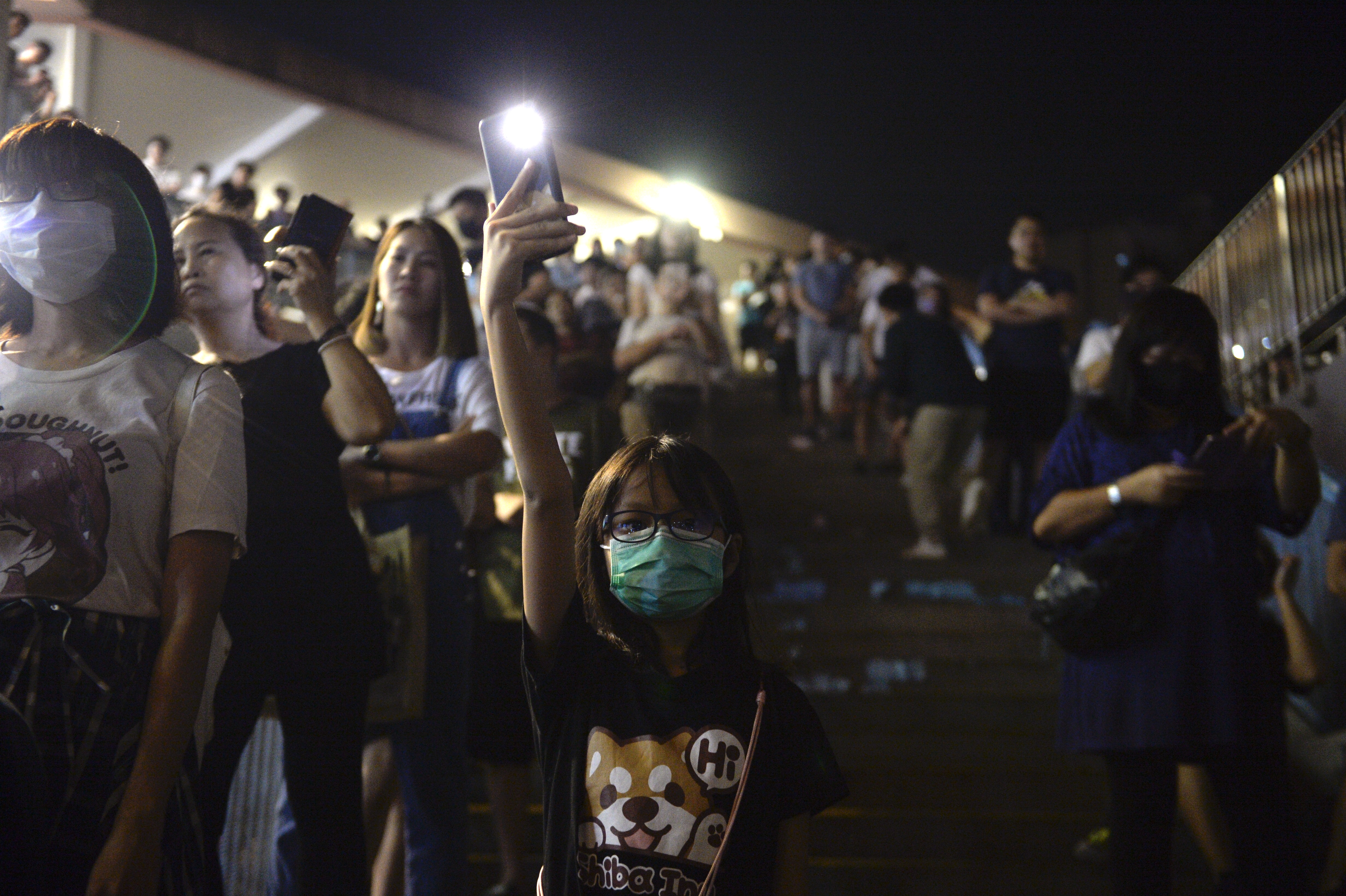 Pro-democracy protesters in Hong Kong it protest in Hong Kong.
