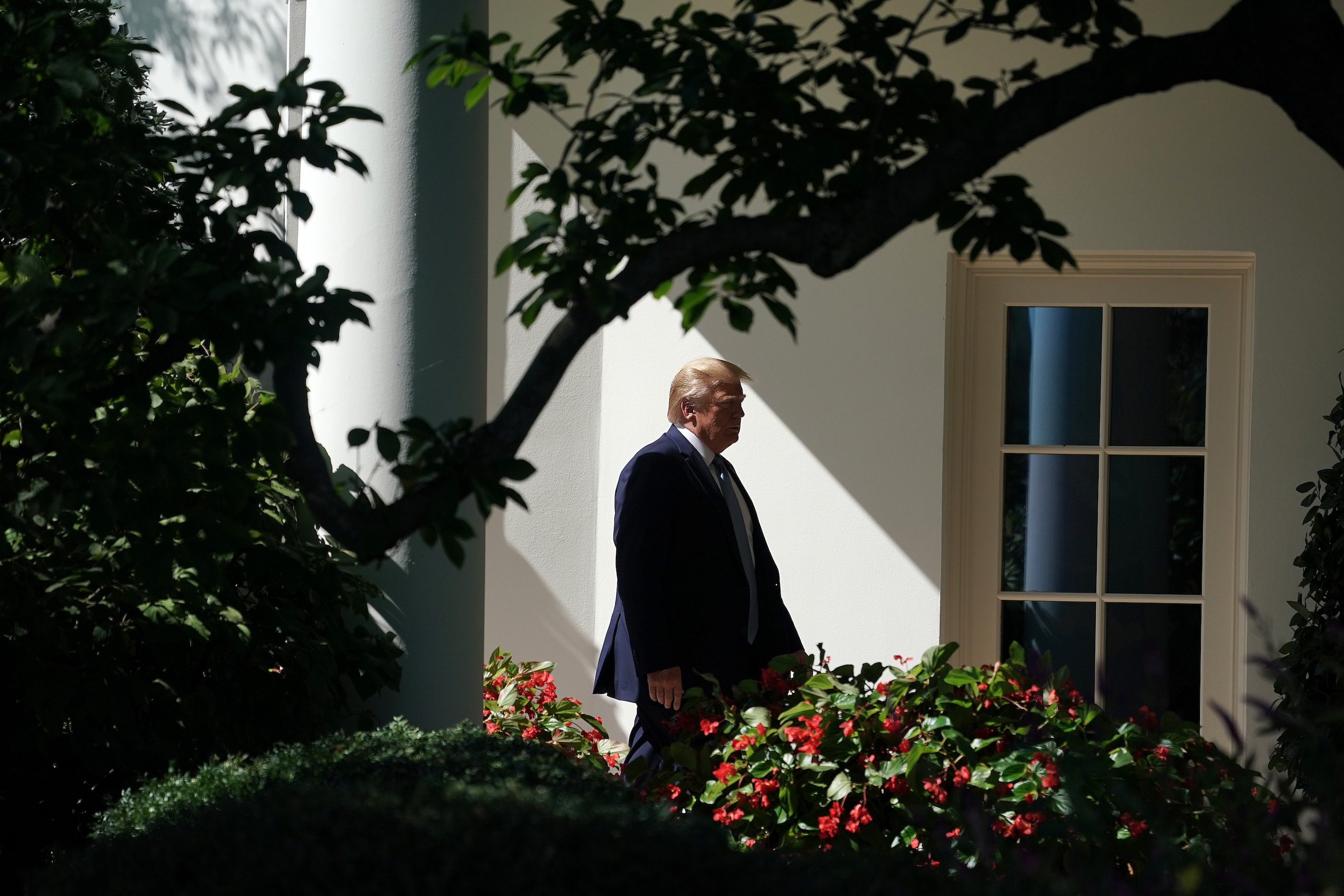 President Trump Departs White House For Walter Reed National Military Medical Center