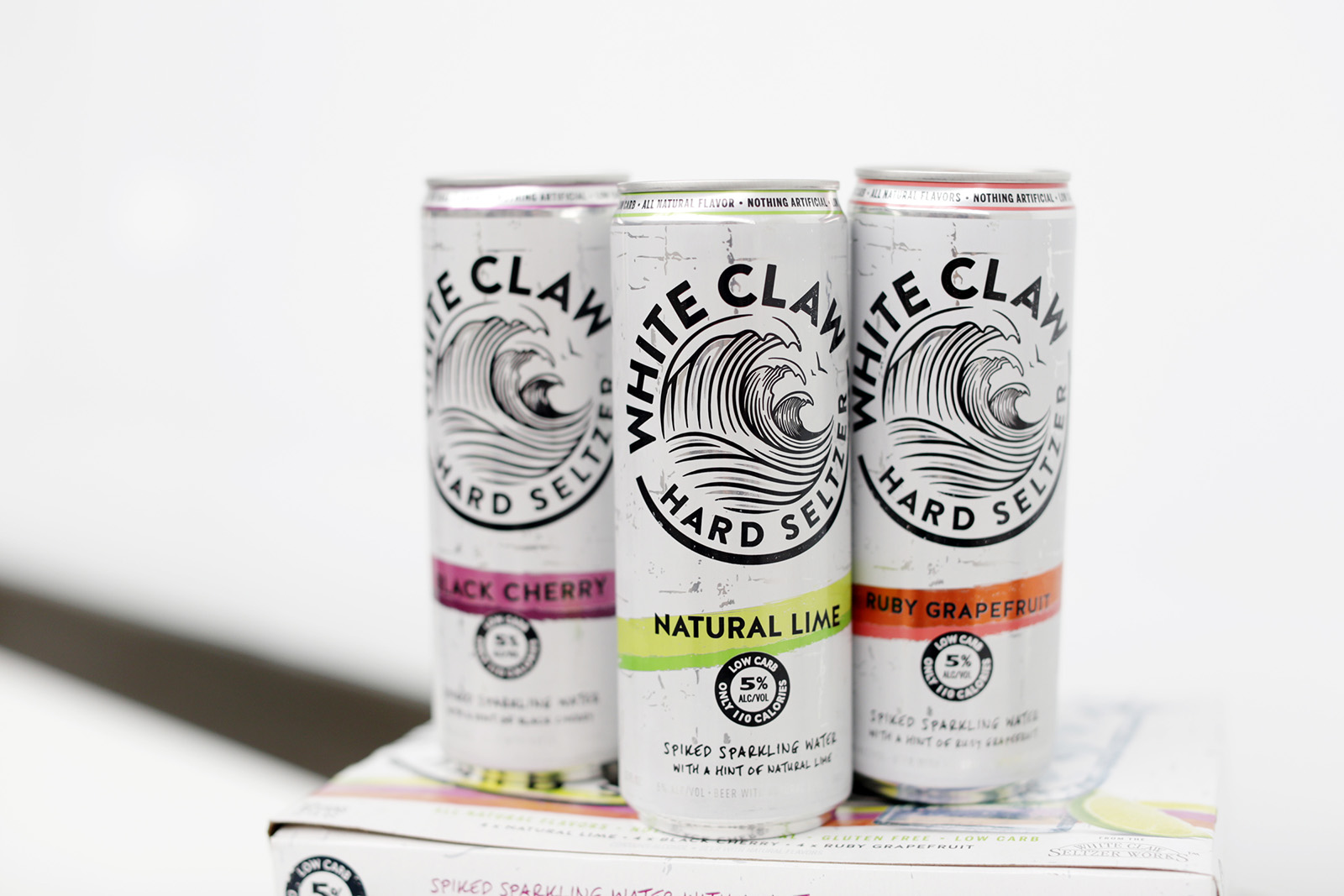 A variety of White Claw Hard Seltzers are seen at the Mike's Hard Lemonade office on Monday, March 27, 2017 in Chicago. (Kristen Norman/Chicago Tribune/Tribune News Service via Getty Images)