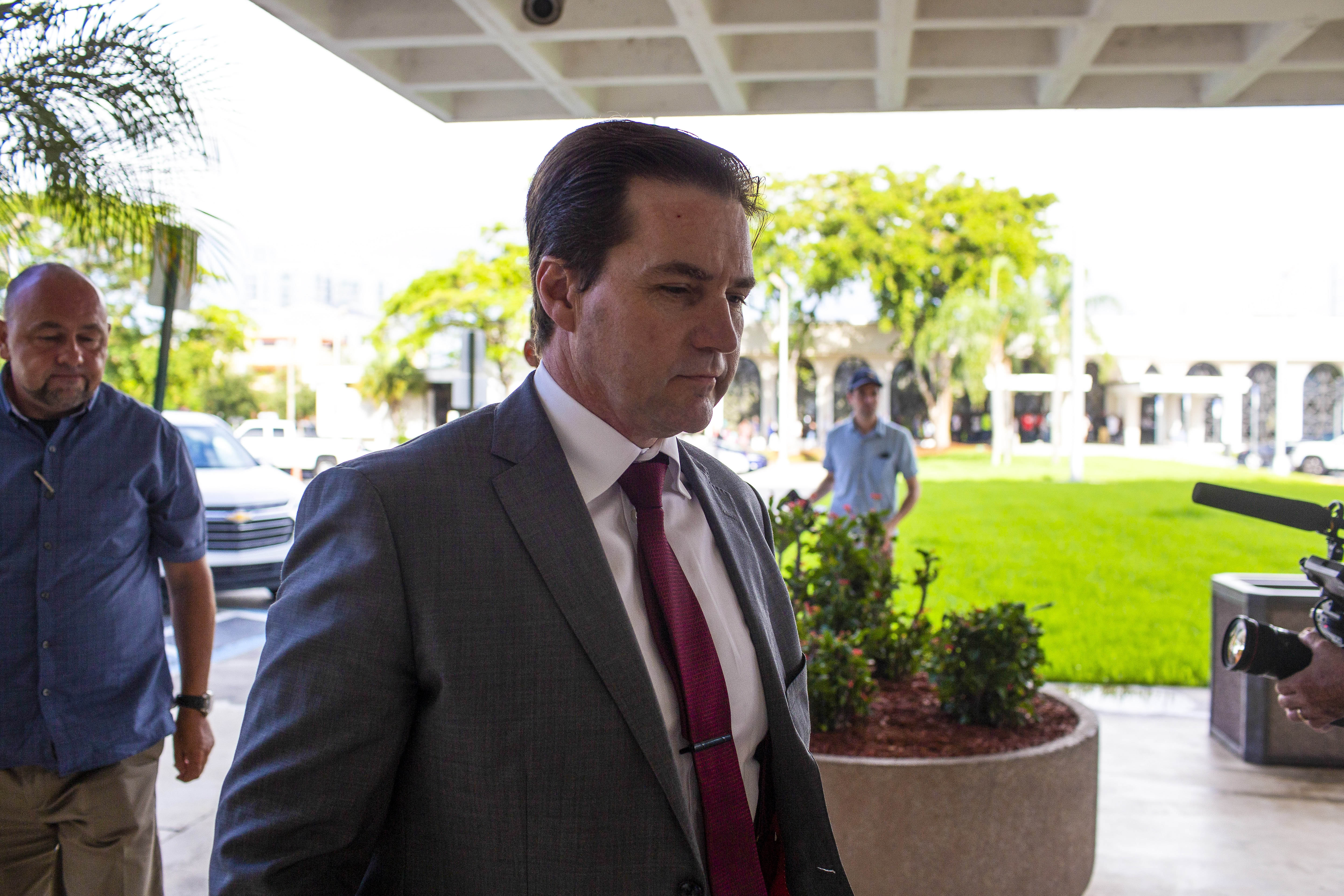Craig Wright, self declared inventor of Bitcoin, arrives at federal court in West Palm Beach, Fla.