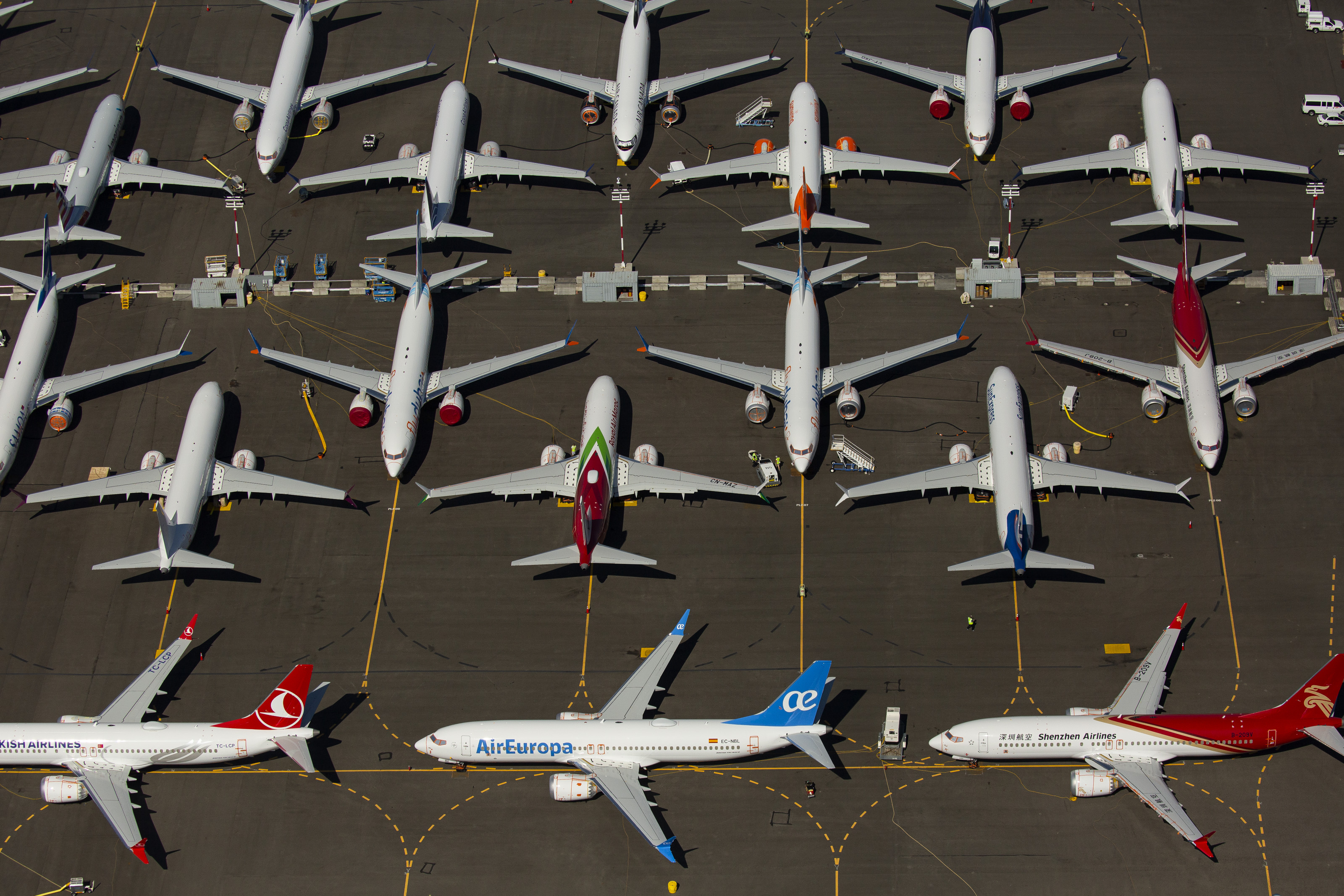 Boeing 737 Max Planes Sit Idle As Company Continues To Work On Software Glitch That Contributed To Two Fatal Jetliner Crashes