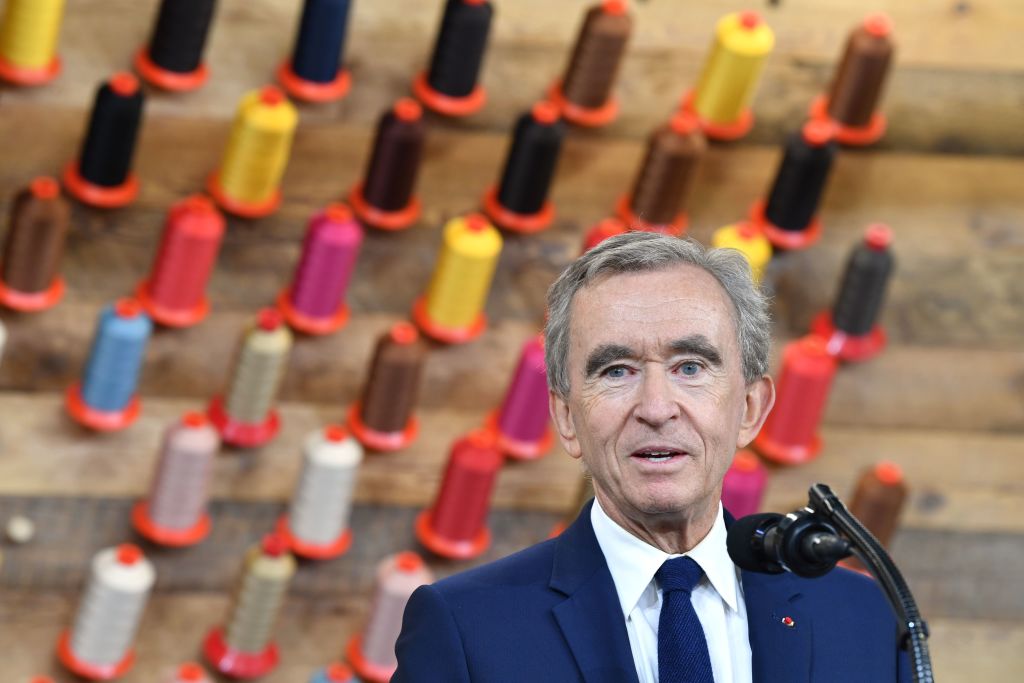 As sales surge at LVMH, its chief executive, Bernard Arnault, adds to his record-setting net worth.