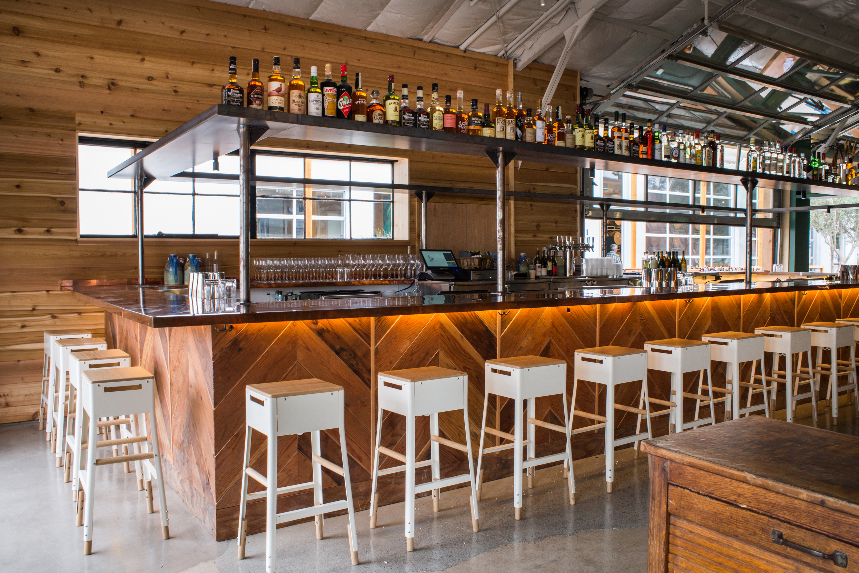 The bar at San Diego’s Campfire.