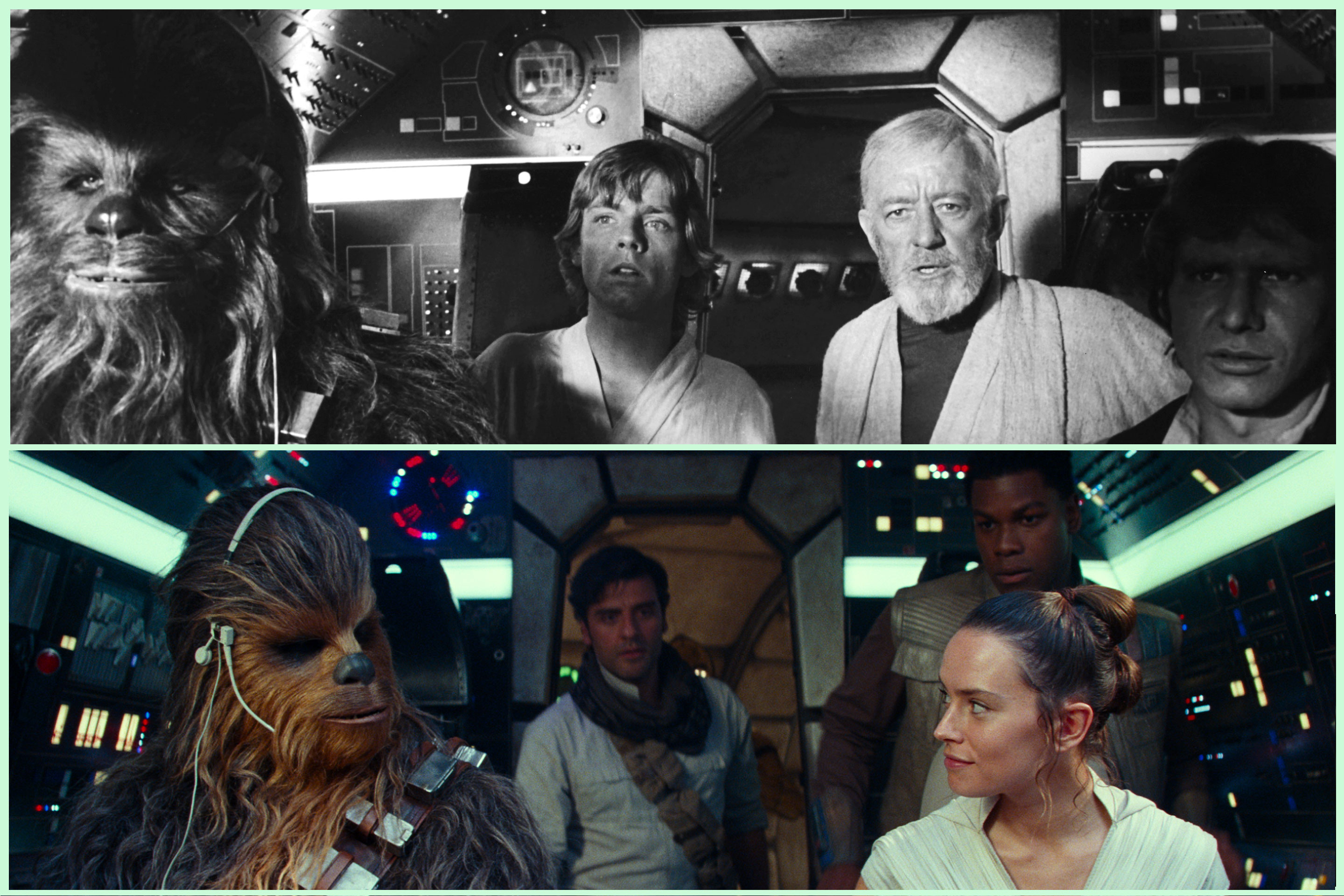 Top: 20th Century Fox Film Corp./courtesy Everett Collection; Bottom: Walt Disney Studios Motion Pictures /Lucasfilm