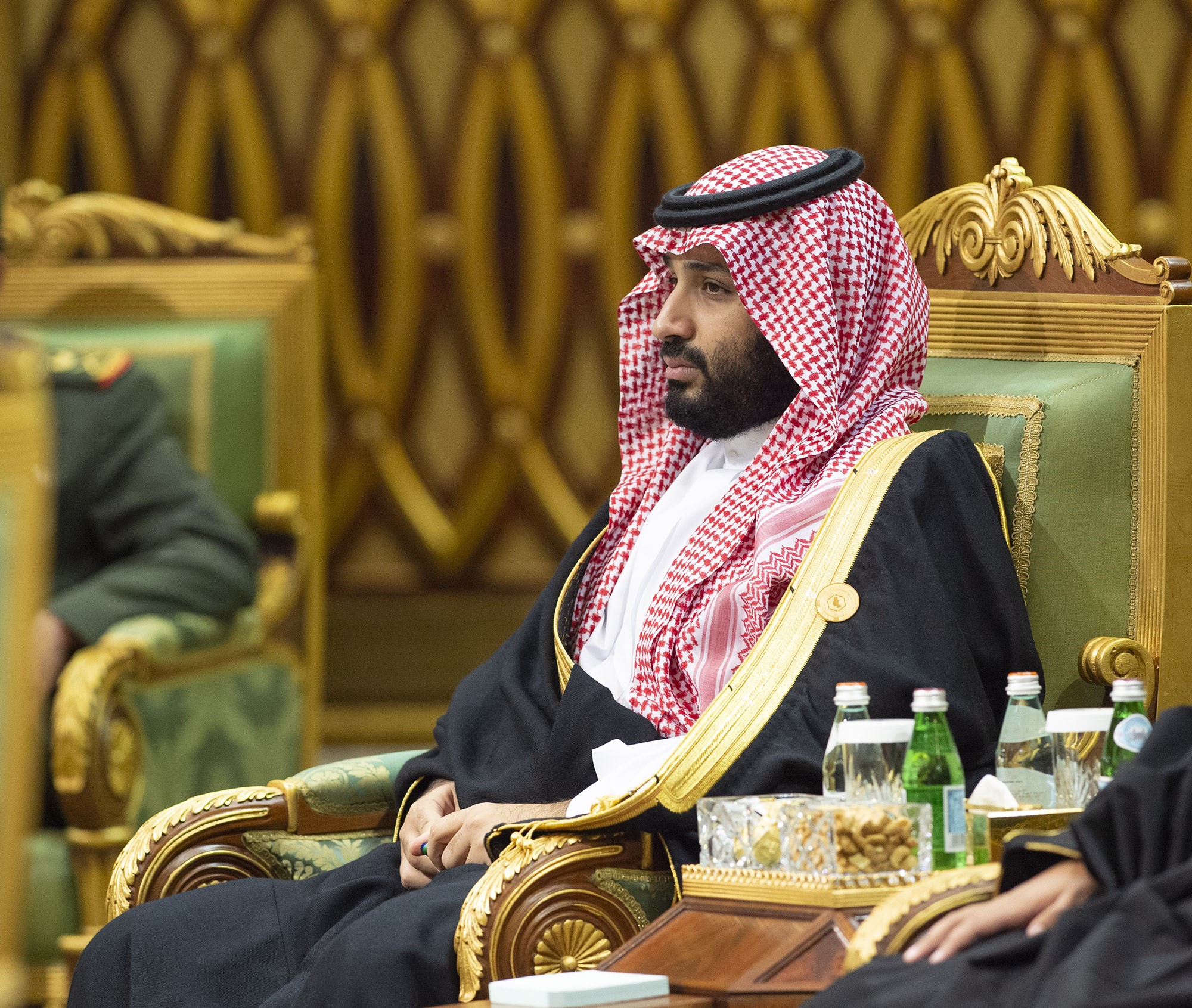 RIYADH, SAUDI ARABIA - DECEMBER 10: (----EDITORIAL USE ONLY MANDATORY CREDIT - "BANDAR ALGALOUD / SAUDI KINGDOM COUNCIL / HANDOUT" - NO MARKETING NO ADVERTISING CAMPAIGNS - DISTRIBUTED AS A SERVICE TO CLIENTS----) Crown Prince of Saudi Arabia Mohammad bin Salman attends the 40th Gulf Cooperation Council (GCC) annual summit in Riyadh, Saudi Arabia on December 10, 2019. (Photo by Bandar Algaloud / Saudi Kingdom Council / Handout/Anadolu Agency via Getty Images)