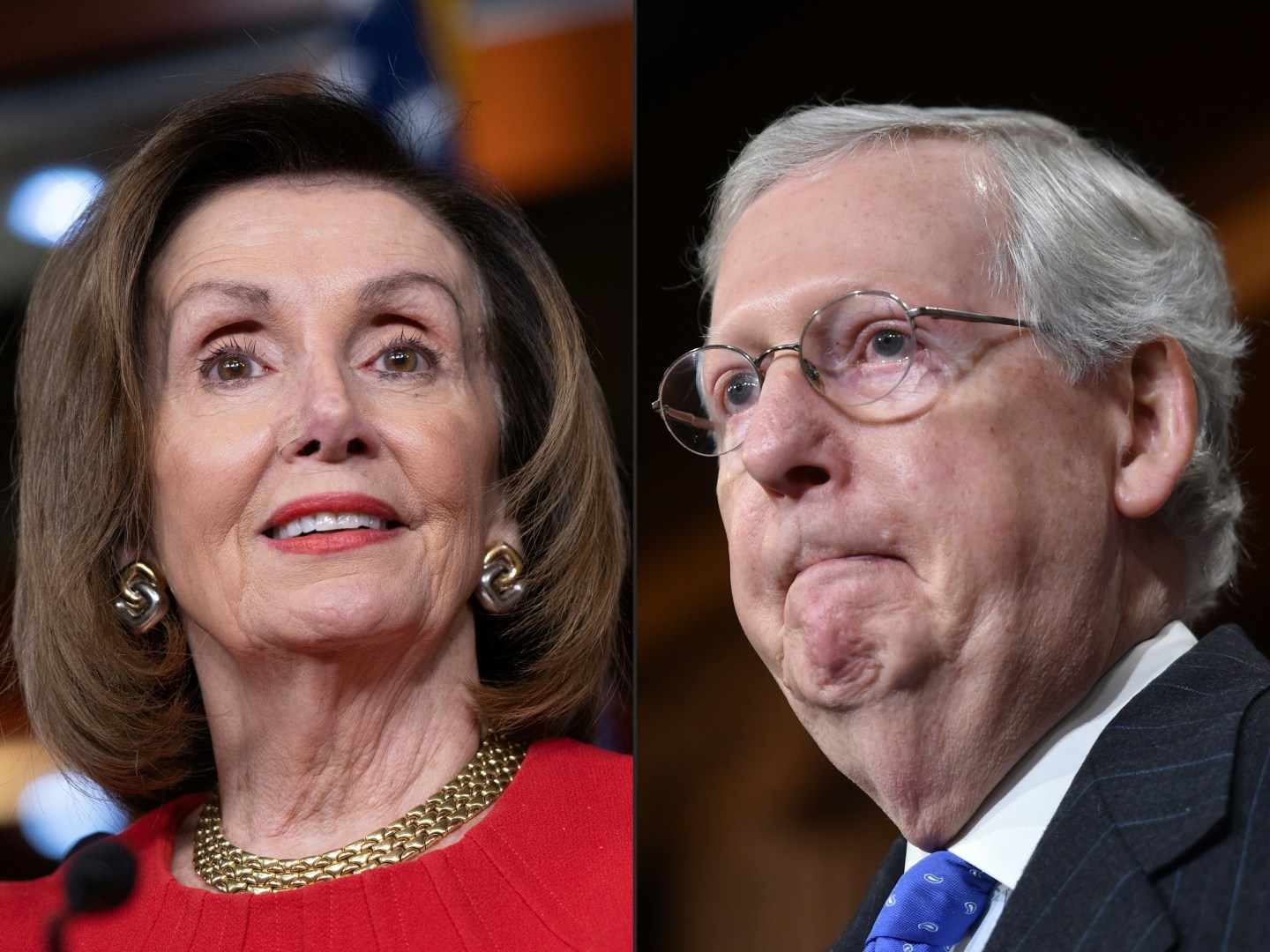 Mitch McConnell and Nancy Pelosi