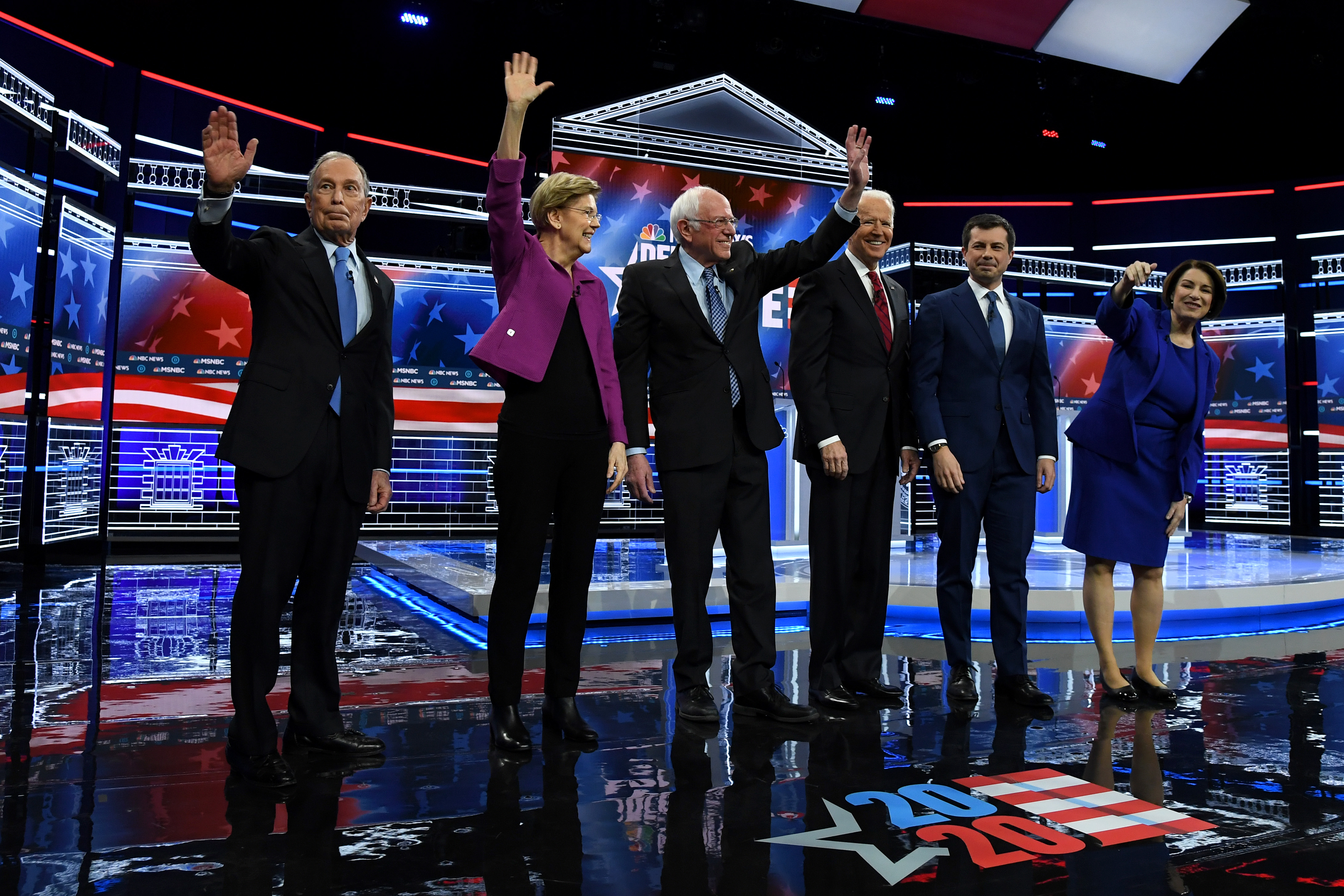 Democratic Presidential Candidates Debate In Las Vegas Ahead Of Nevada Caucuses