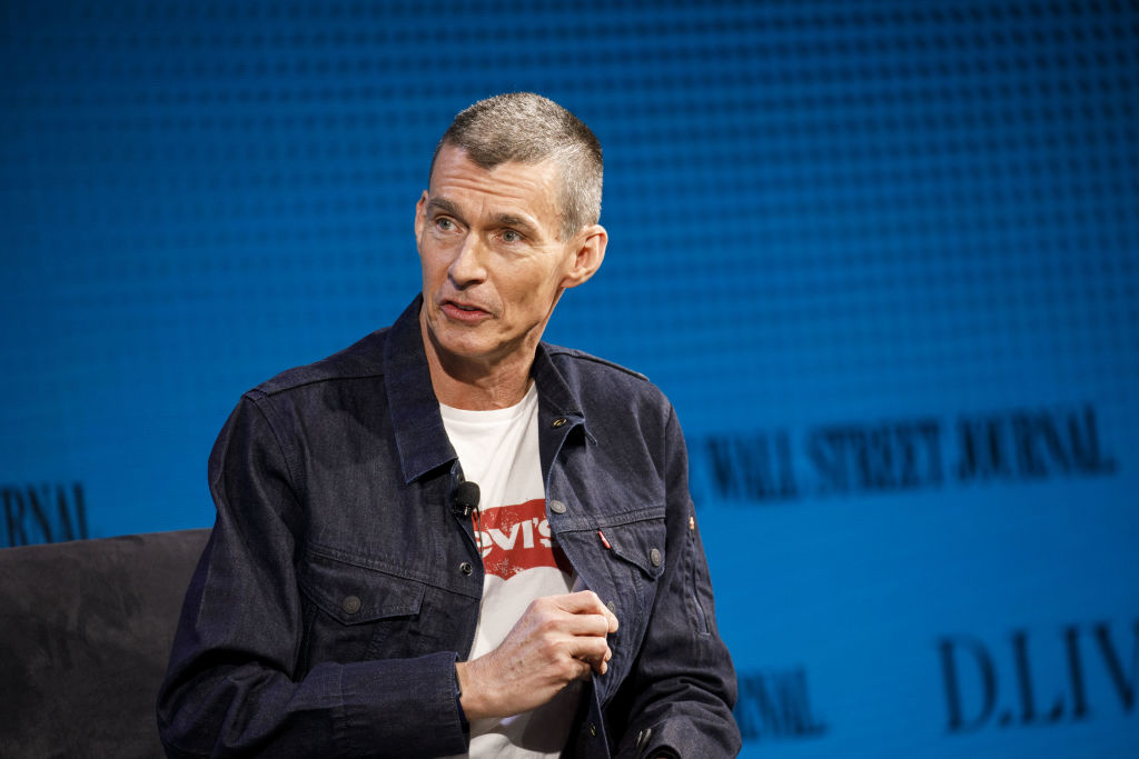 Chip Bergh, chief executive officer of Levi Strauss &amp; Co., speaks during the Wall Street Journal D.Live global technology conference in Laguna Beach, California, U.S., on Tuesday, Oct. 17, 2017. WSJ D.Live conference brings together CEOs, founders, investors, and luminaries to discuss the global technology environment and how to move the industry forward. Photographer: Patrick T. Fallon/Bloomberg via Getty Images