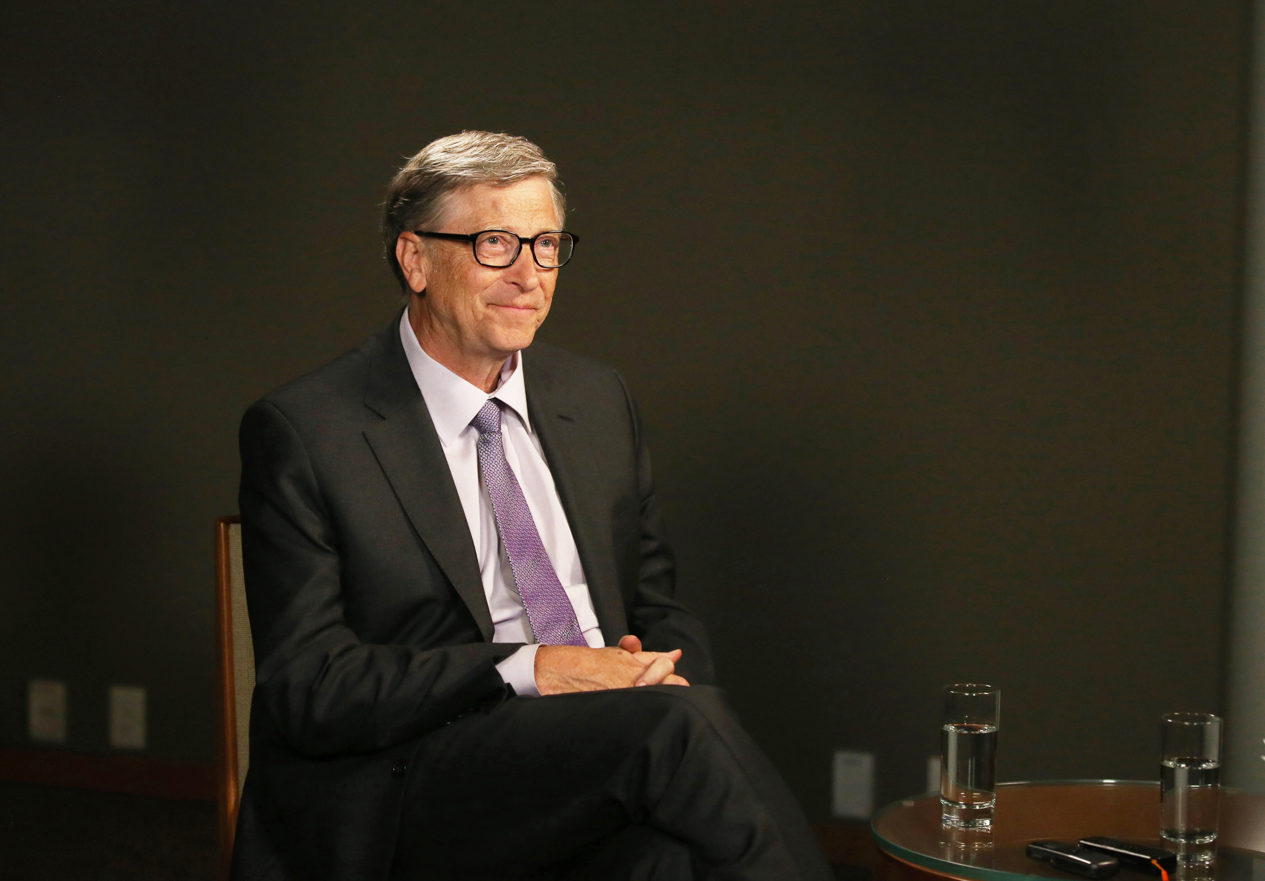 BEIJING, Nov. 19, 2019 -- Bill Gates, co-chair of the Bill & Melinda Gates Foundation, receives an exclusive interview with Xinhua in Seattle, the United States, on Nov. 13, 2019. (Photo by Qin Lang/Xinhua via Getty Images)