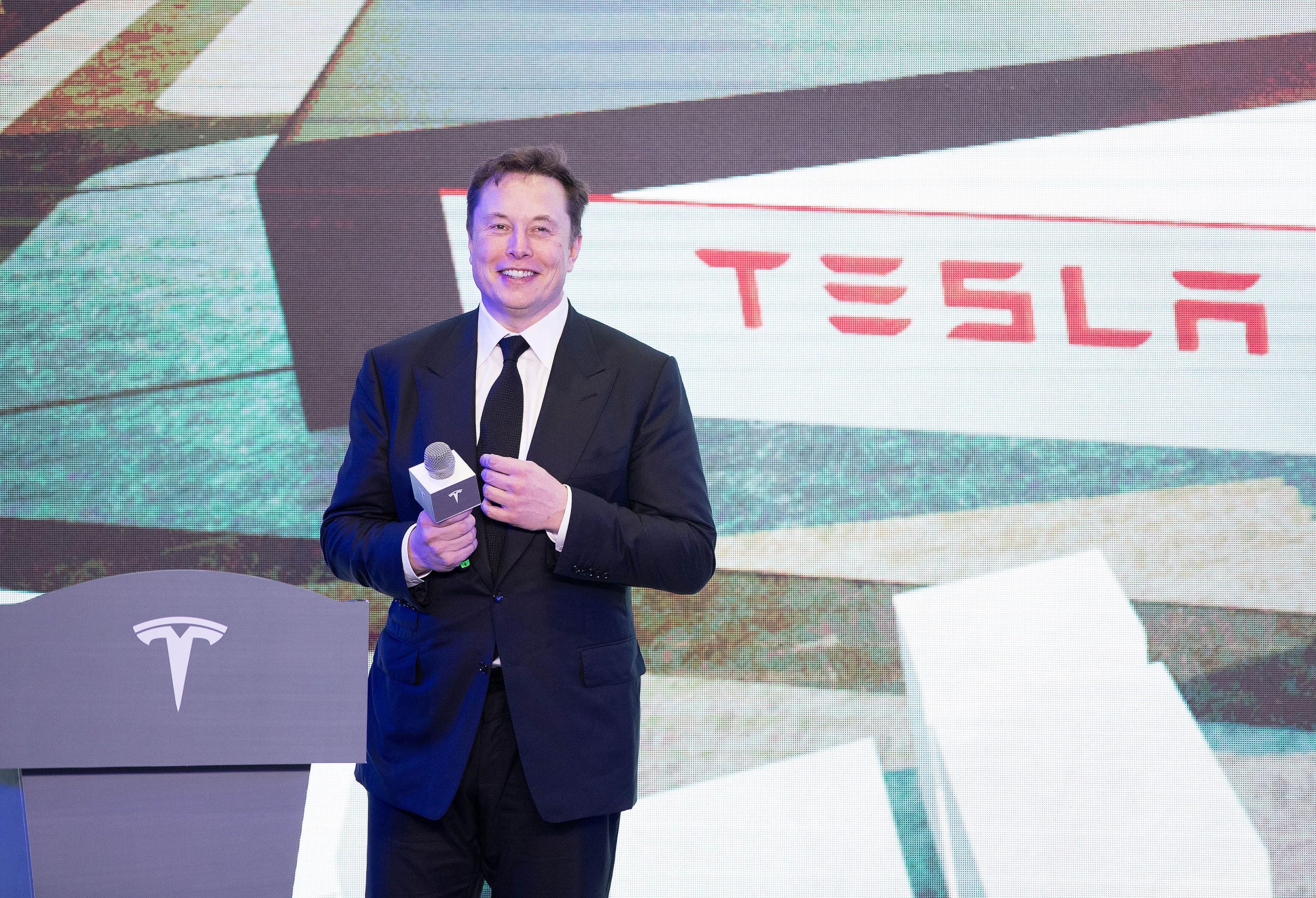 elon musk opens china factory