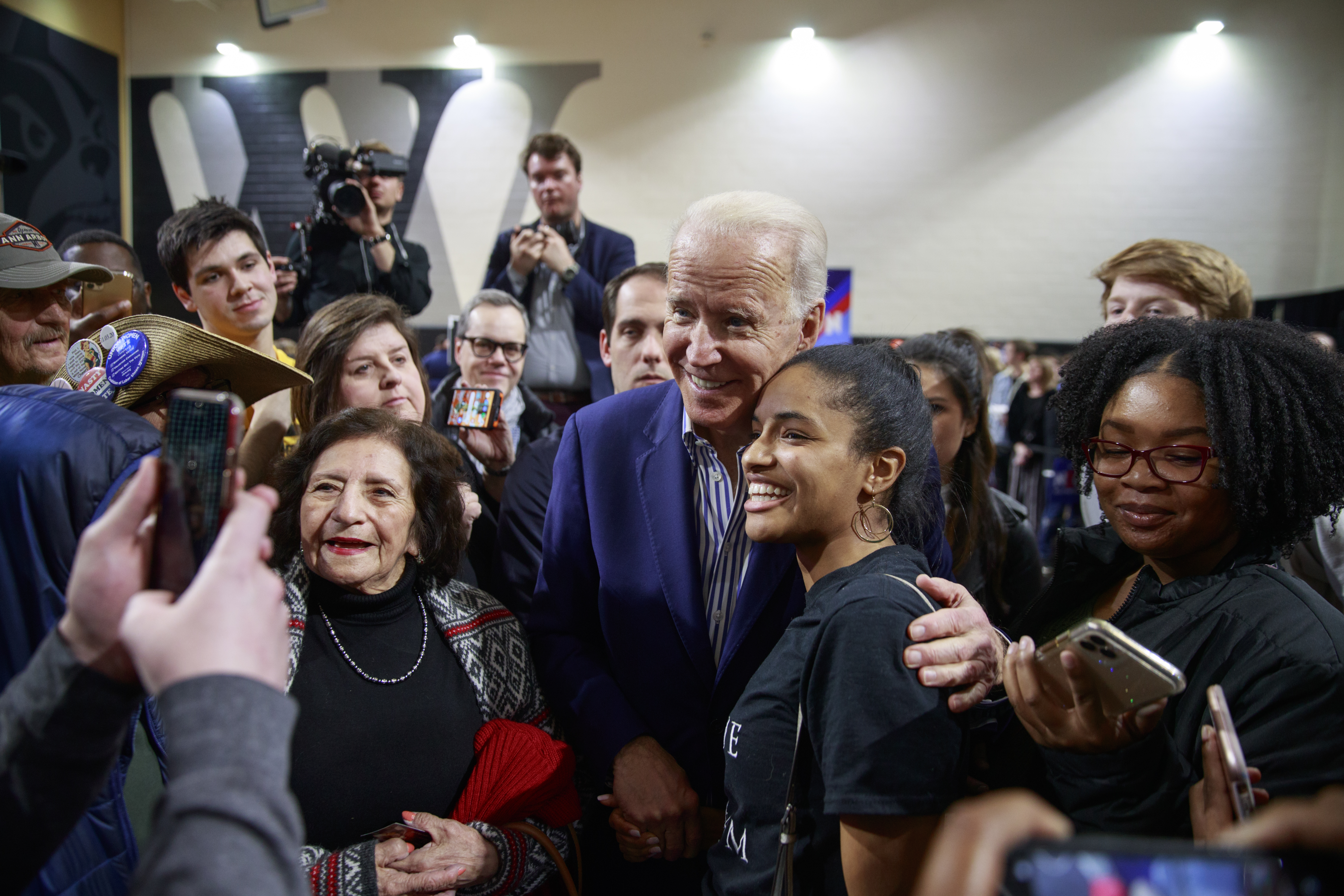 SPARTANSBURG, UNITED STATES - FEBRUARY 28, 2020: Former United States Vice President and Democratic nomination hopeful Joe Biden greets his supporters after speaking at Wofford College and campaigning on the eve of the 2020 South Carolina Primary in Spartanburg.- PHOTOGRAPH BY Jeremy Hogan / Echoes Wire/ Barcroft Studios / Future Publishing (Photo credit should read Jeremy Hogan / Echoes Wire/Barcroft Media via Getty Images)
