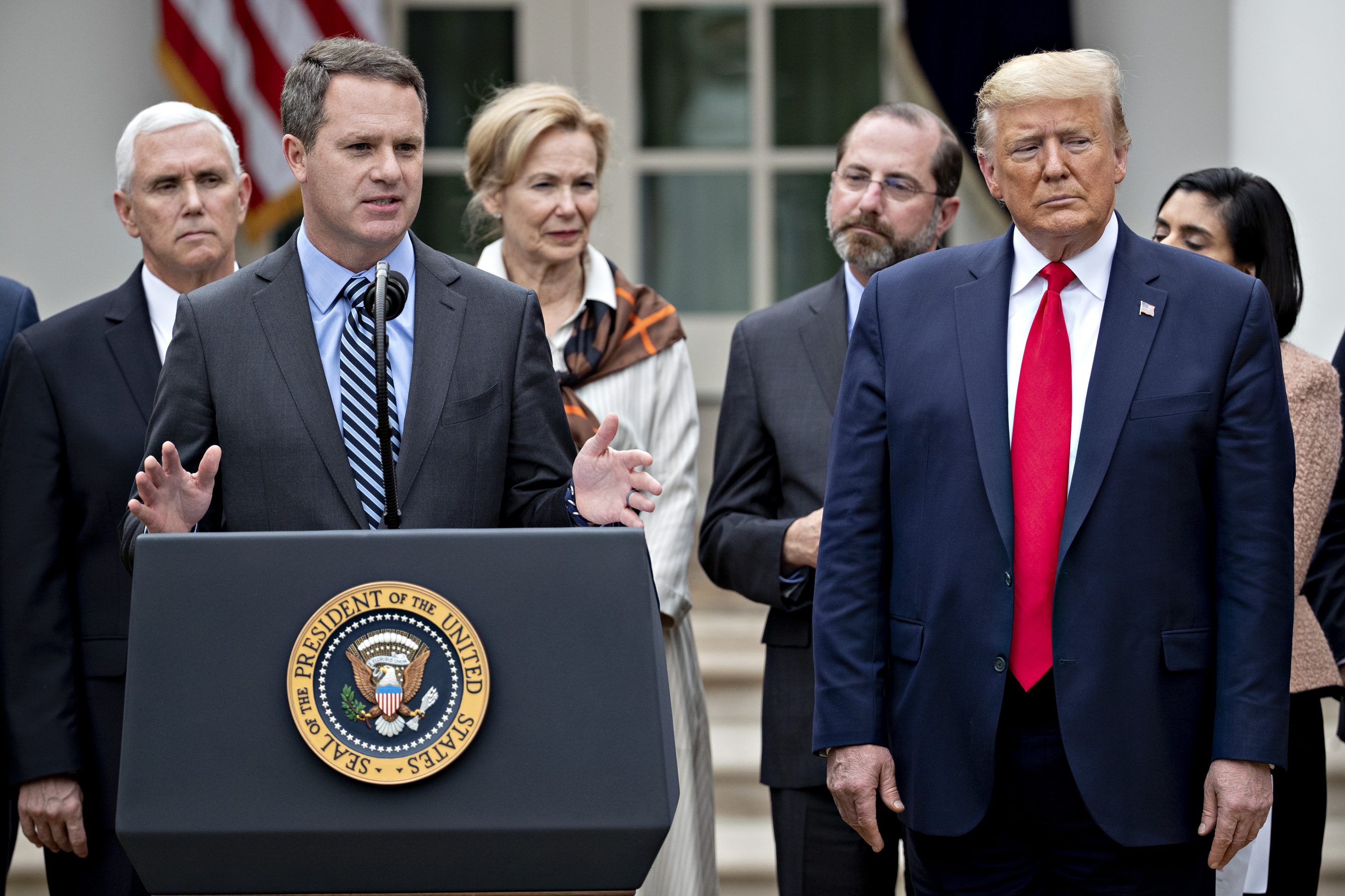 President Trump Holds News Conference In The Rose Garden Of White House