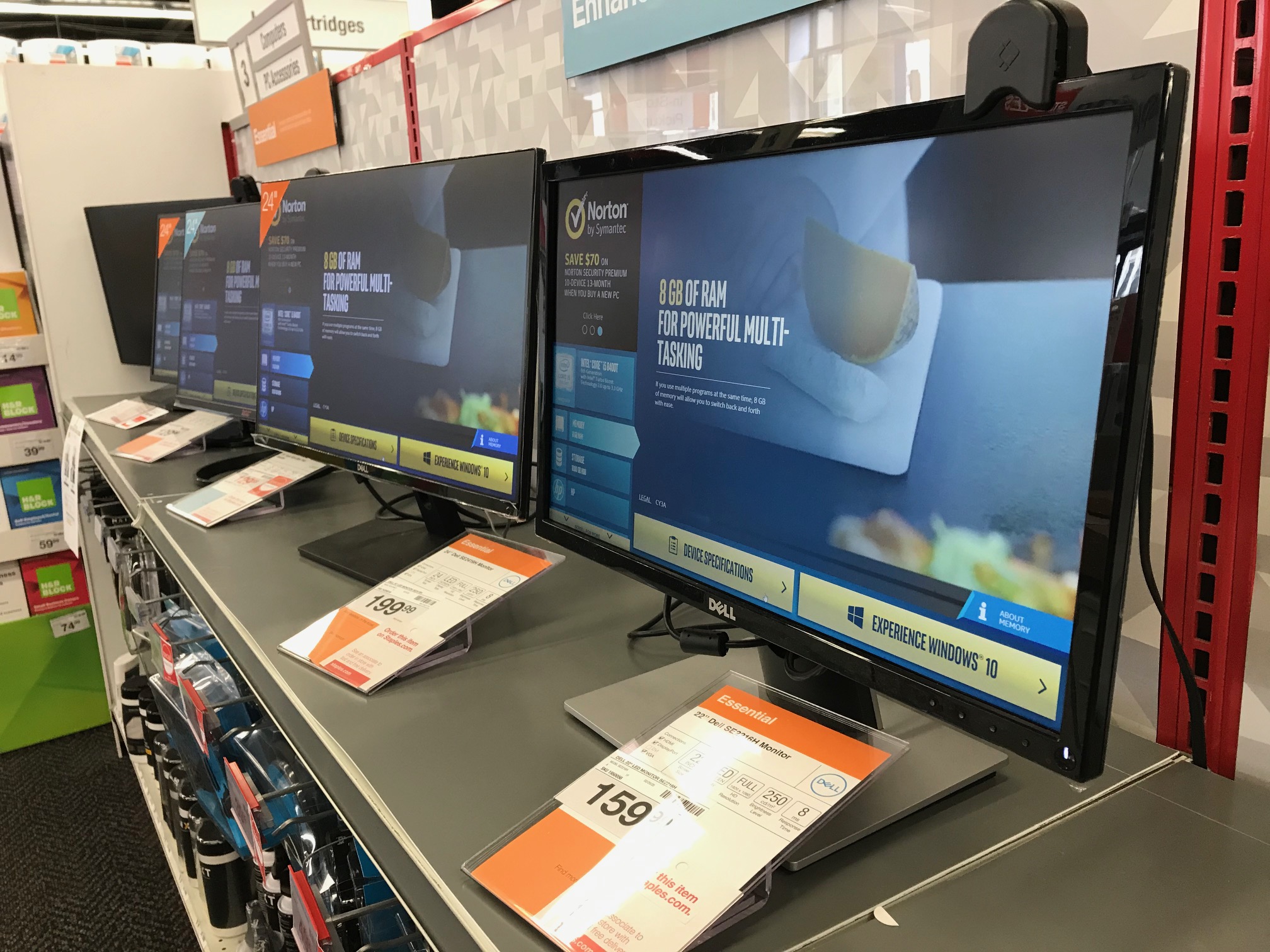 Staples and Best Buy are reporting a surge in sales of work-from-home products.