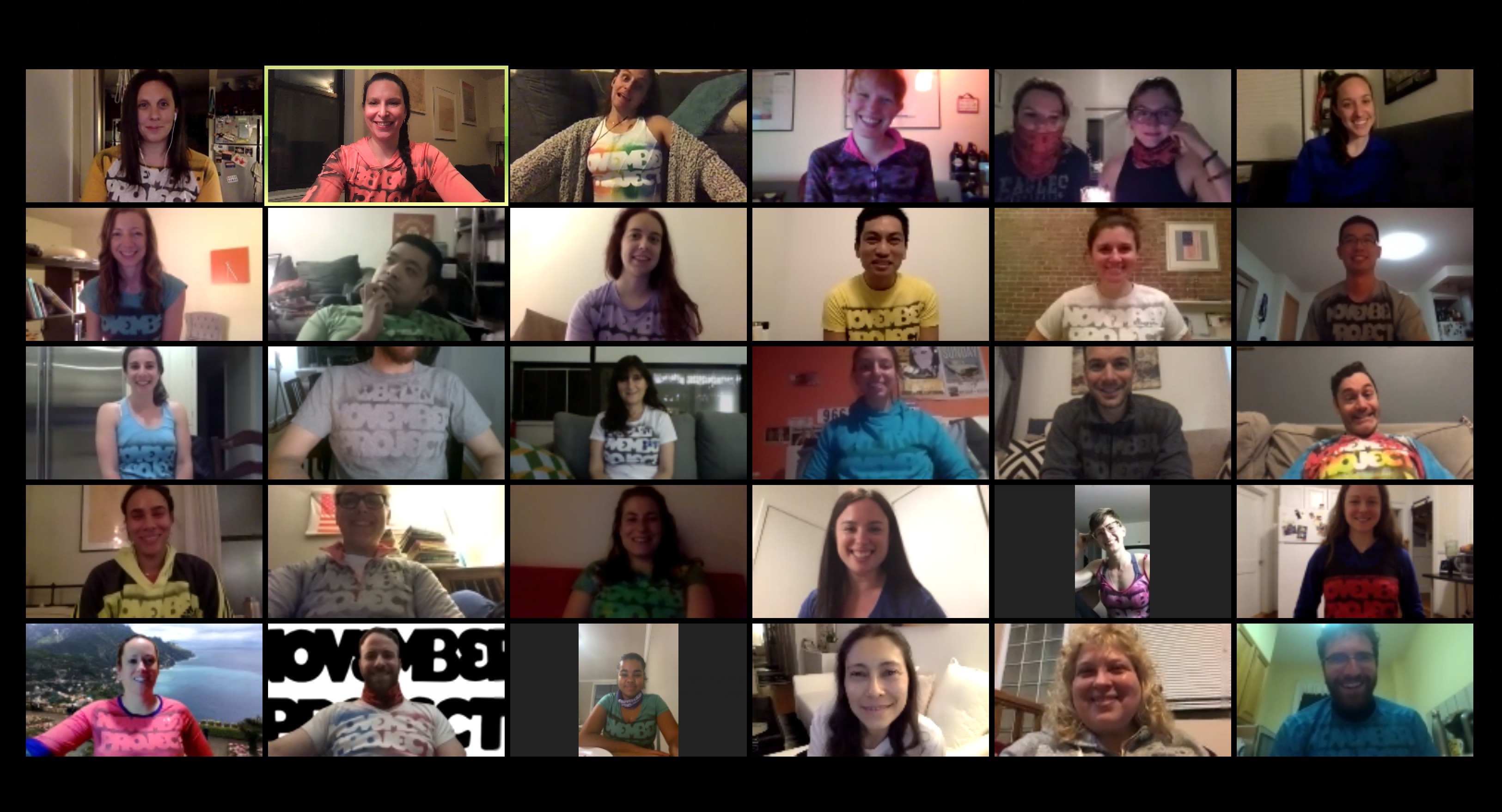 The social calendar is still booked, just with a video link.
Courtesy of Zoom