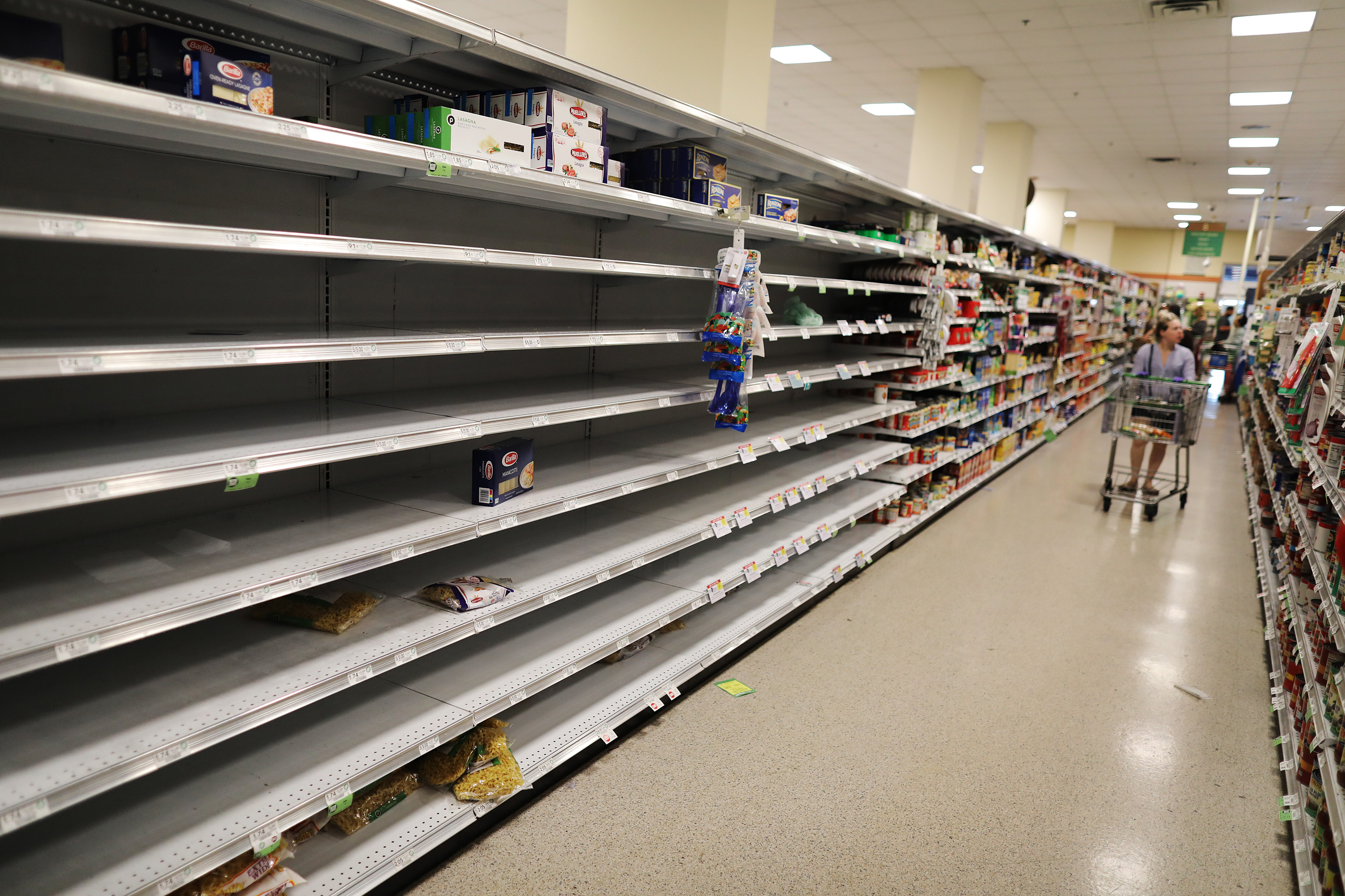 empty shelves coronavirus recession