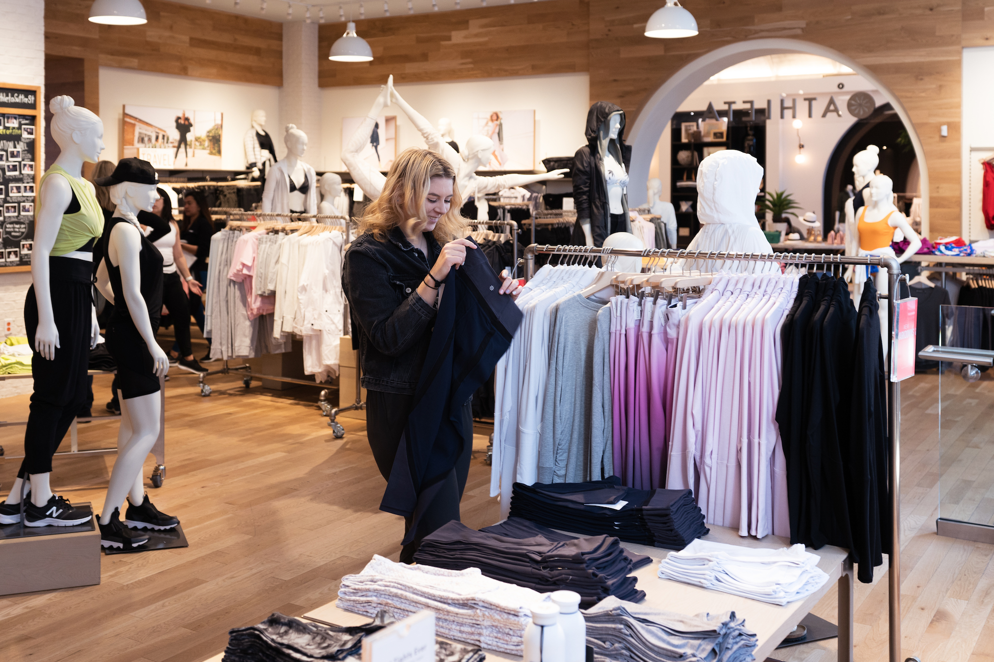 Athleta has put B Corp’s logo on clothing tags, in-store placards, and even sidewalk signs. “We pursued the rigorous process of B Corp certification as one way to validate the work we’ve done to bring our mission to life,” says Athleta’s chief marketing officer, Sheila Shekar Pollak.