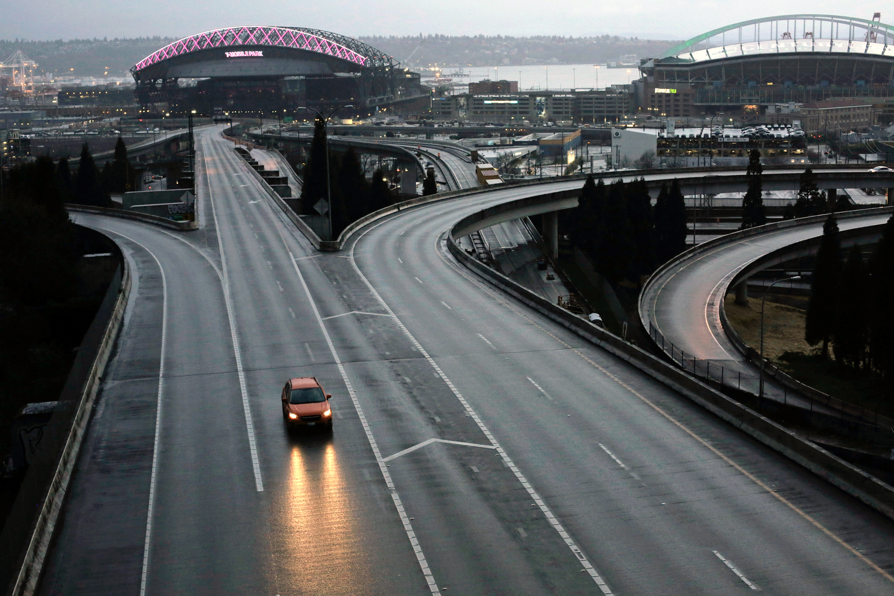Empty Highway Seattle