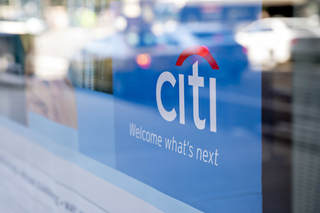 Signage is displayed in the window of a Citigroup Inc. Citibank branch in Chicago, Illinois, U.S., on Saturday, Oct. 12, 2019. Citigroup is scheduled to release earnings figures on October 15. Photographer: Daniel Acker/Bloomberg via Getty Images