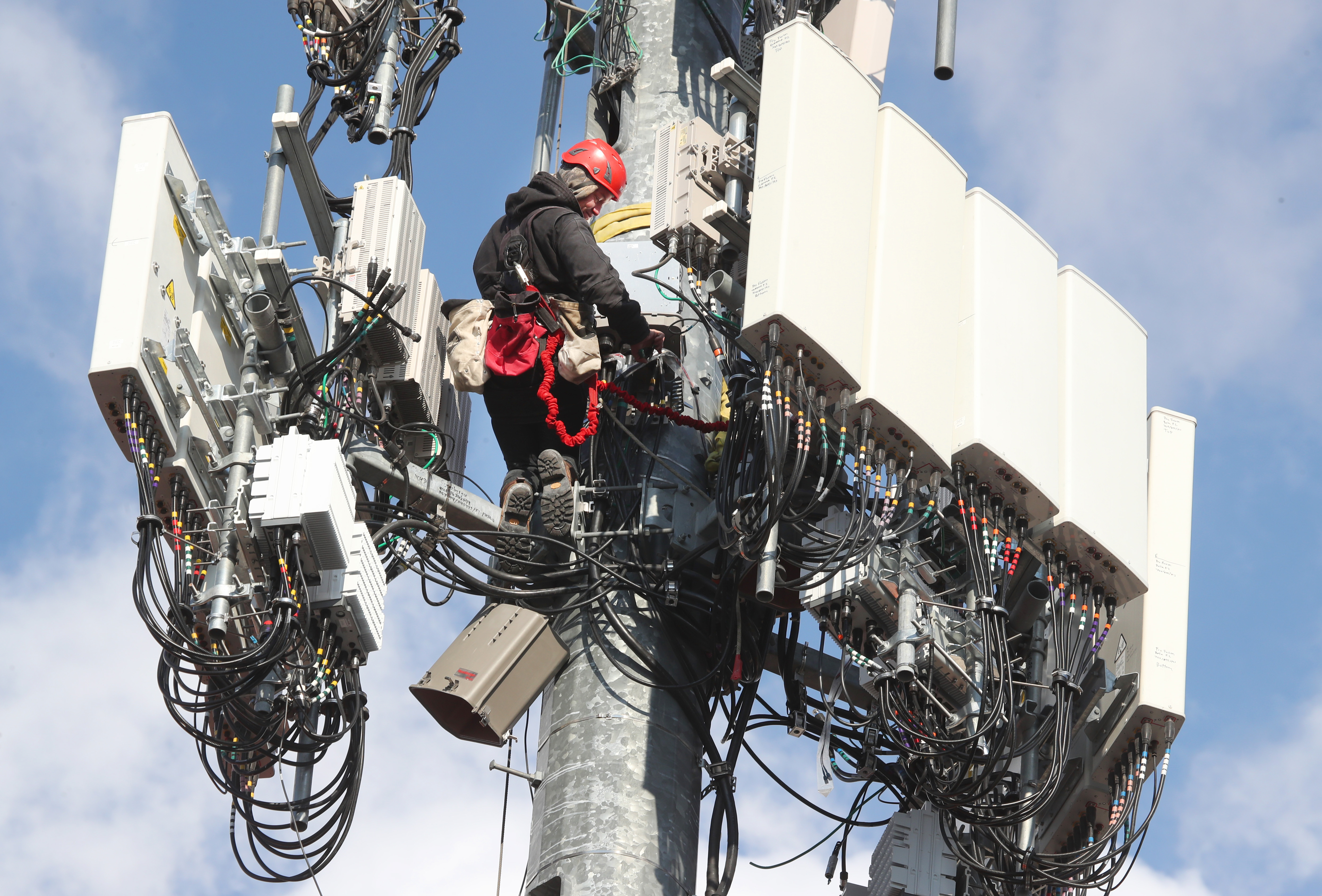 Telecom masts that enable 5G wireless communication were set on fire in the U.K. in recent days, apparently by people motivated by a theory that the tech helps spread the coronavirus.