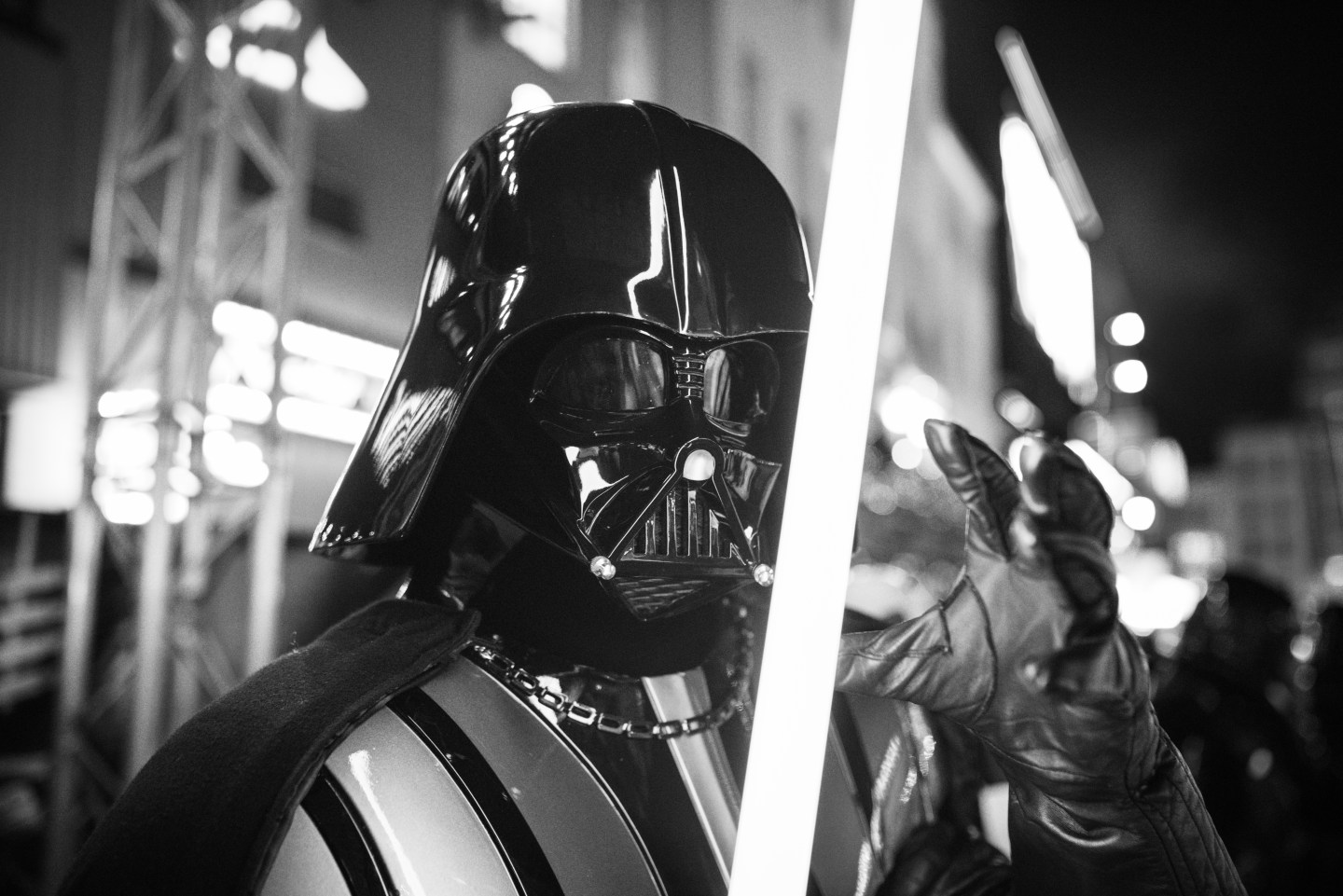 Darth Vader at the European premiere of "Star Wars: The Rise of Skywalker" at Cineworld Leicester Square on December 18, 2019 in London, England.