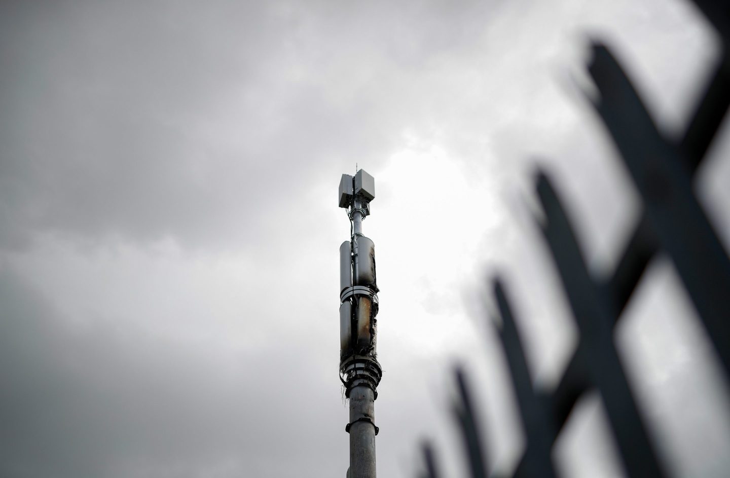 5g tower damaged by arson