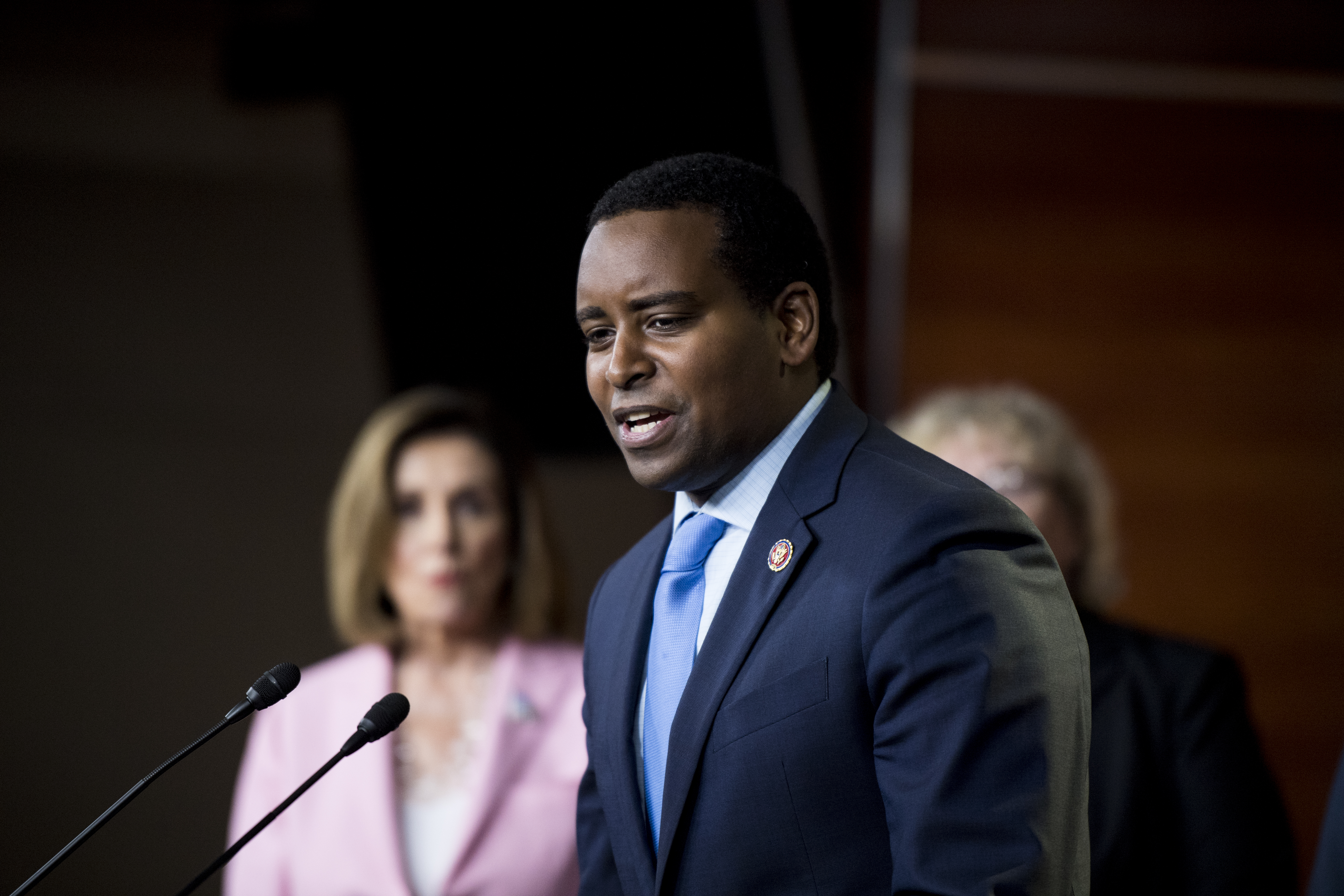 Rep. Joe Neguse, D-Colo., speaks during a House Democrats news conference on Sept. 27, 2019. Bill Clark—CQ-Roll Call, Inc via Getty Images