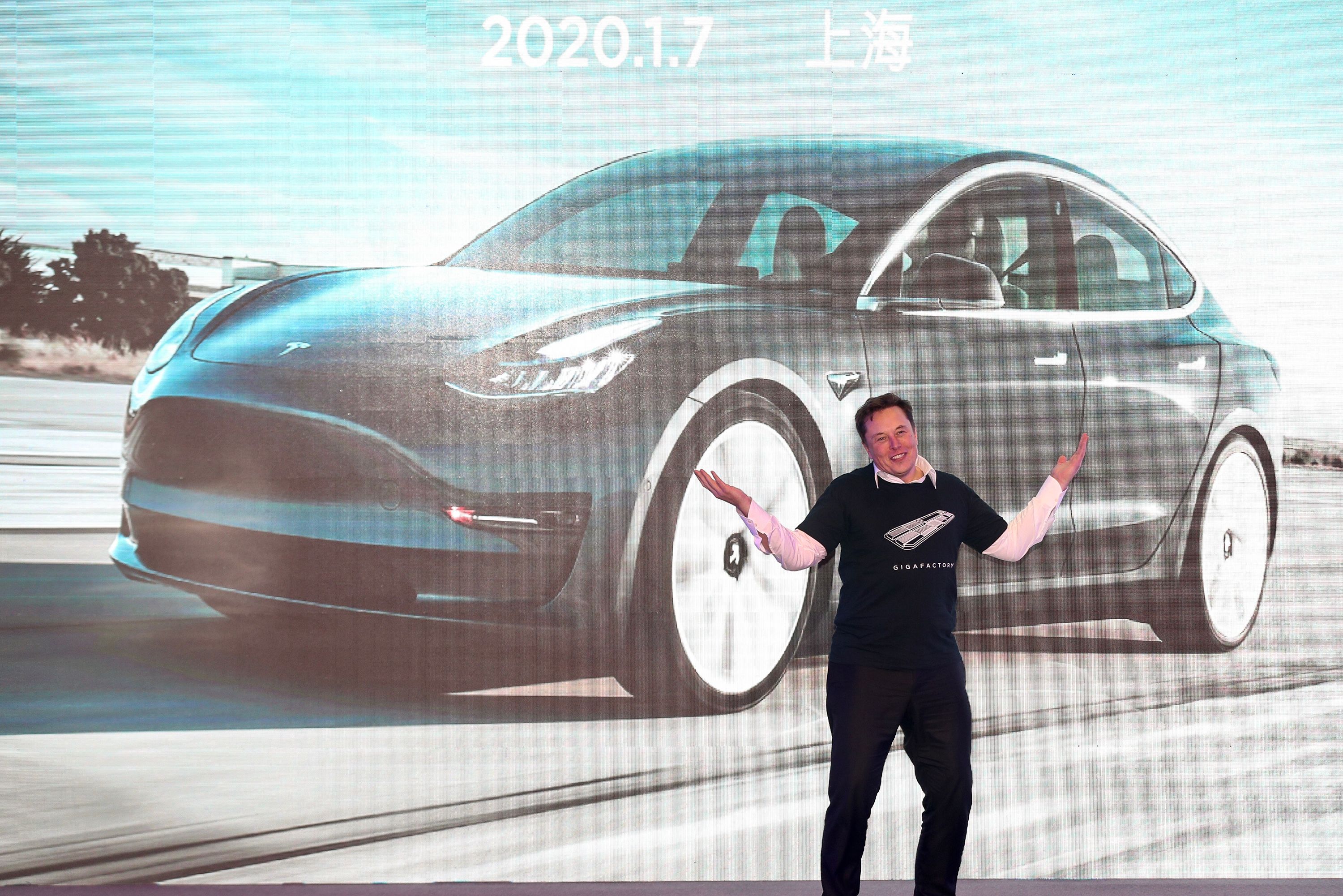 elon musk introducing new tesla