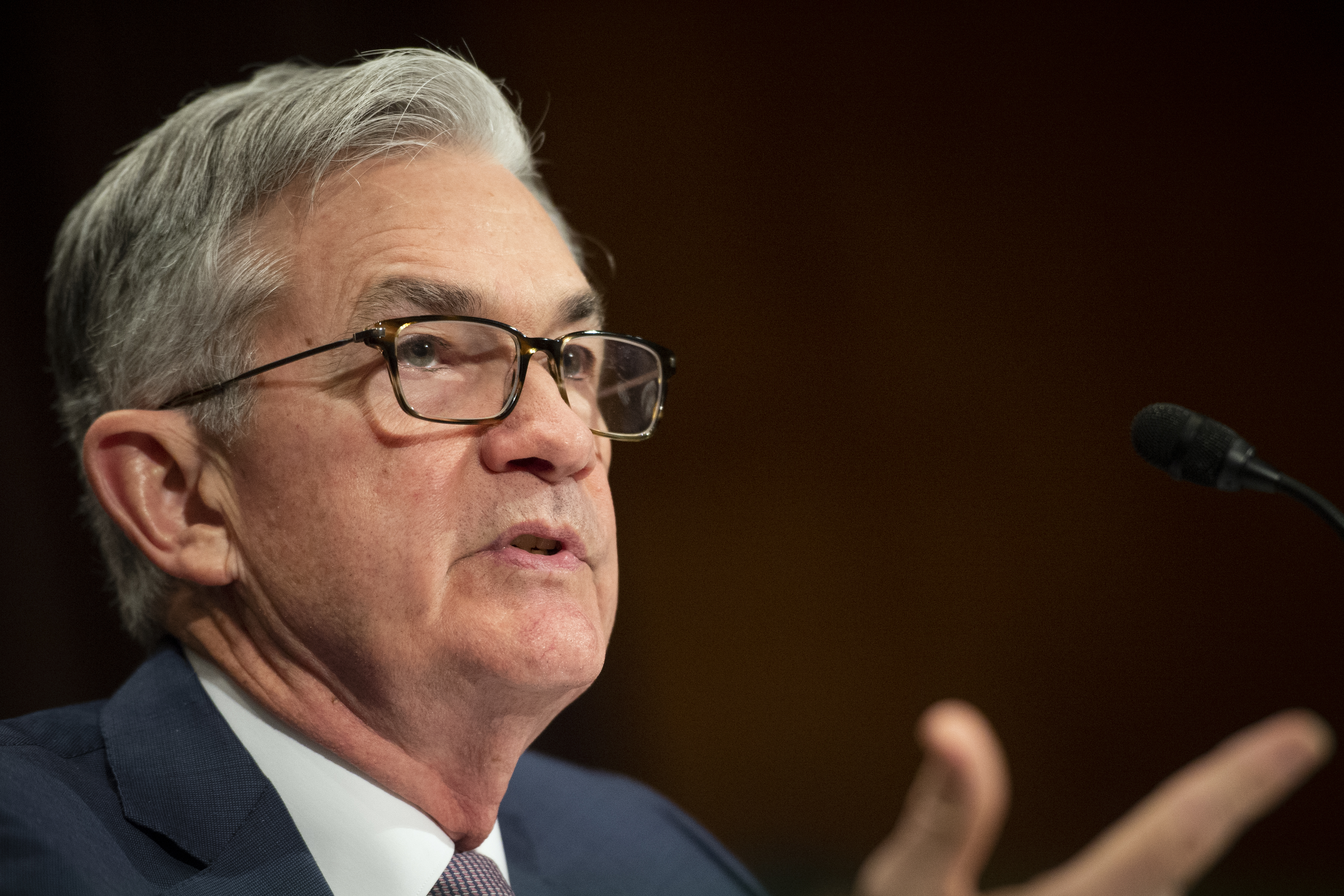 Federal Reserve chairman Jerome Powell has said the Fed is opposed to negative interest rates, but firms like Goldman Sachs see an increasingly strong case for them. Caroline Brehman—CQ-Roll Call, Inc/Getty Images