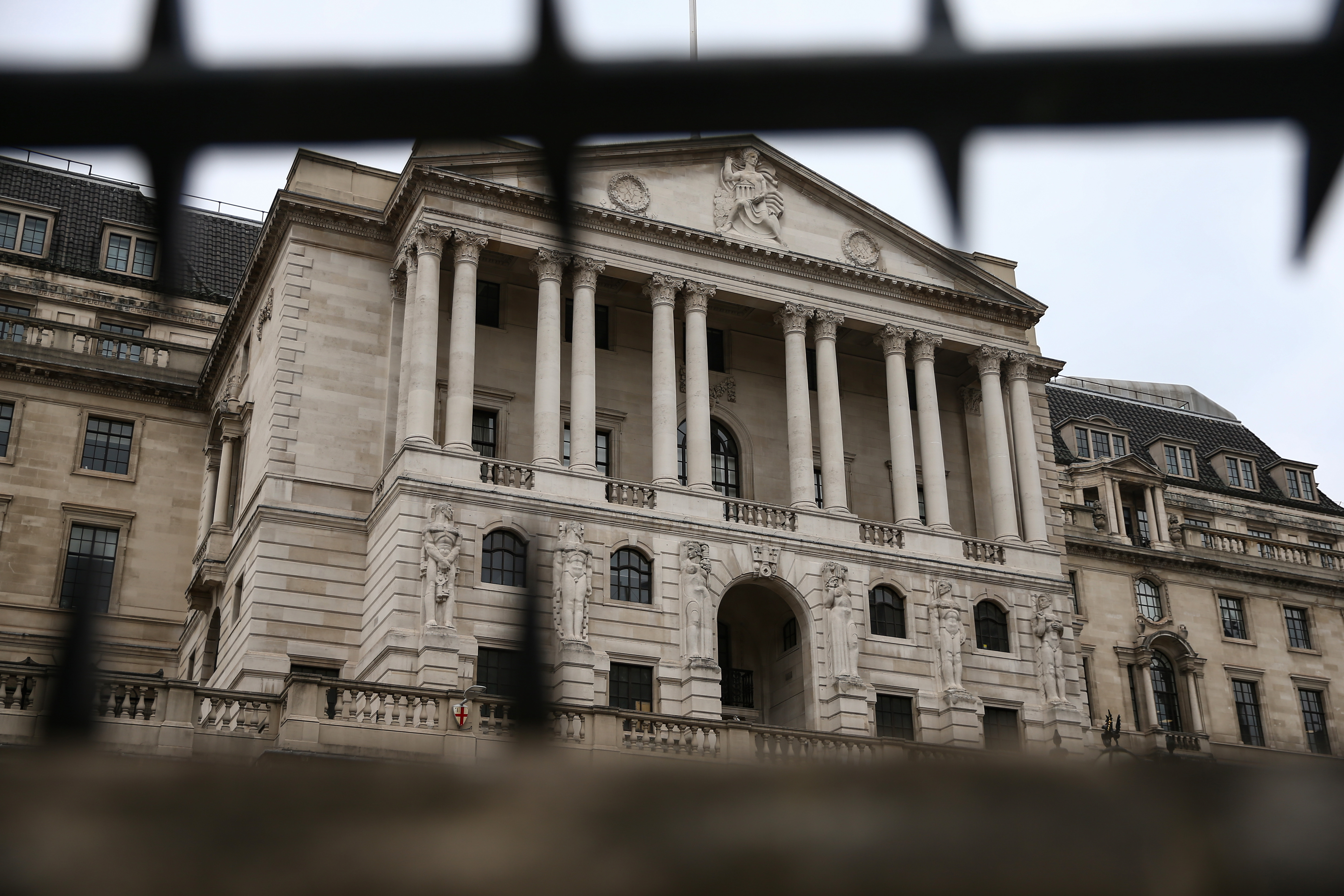General view of the Bank of England in London, England. As Great Britain faces a historic recession, the central bank has adopted a highly accommodative policy to boost investment and economic activity. (Photo by Hollie Adams/Getty Images)